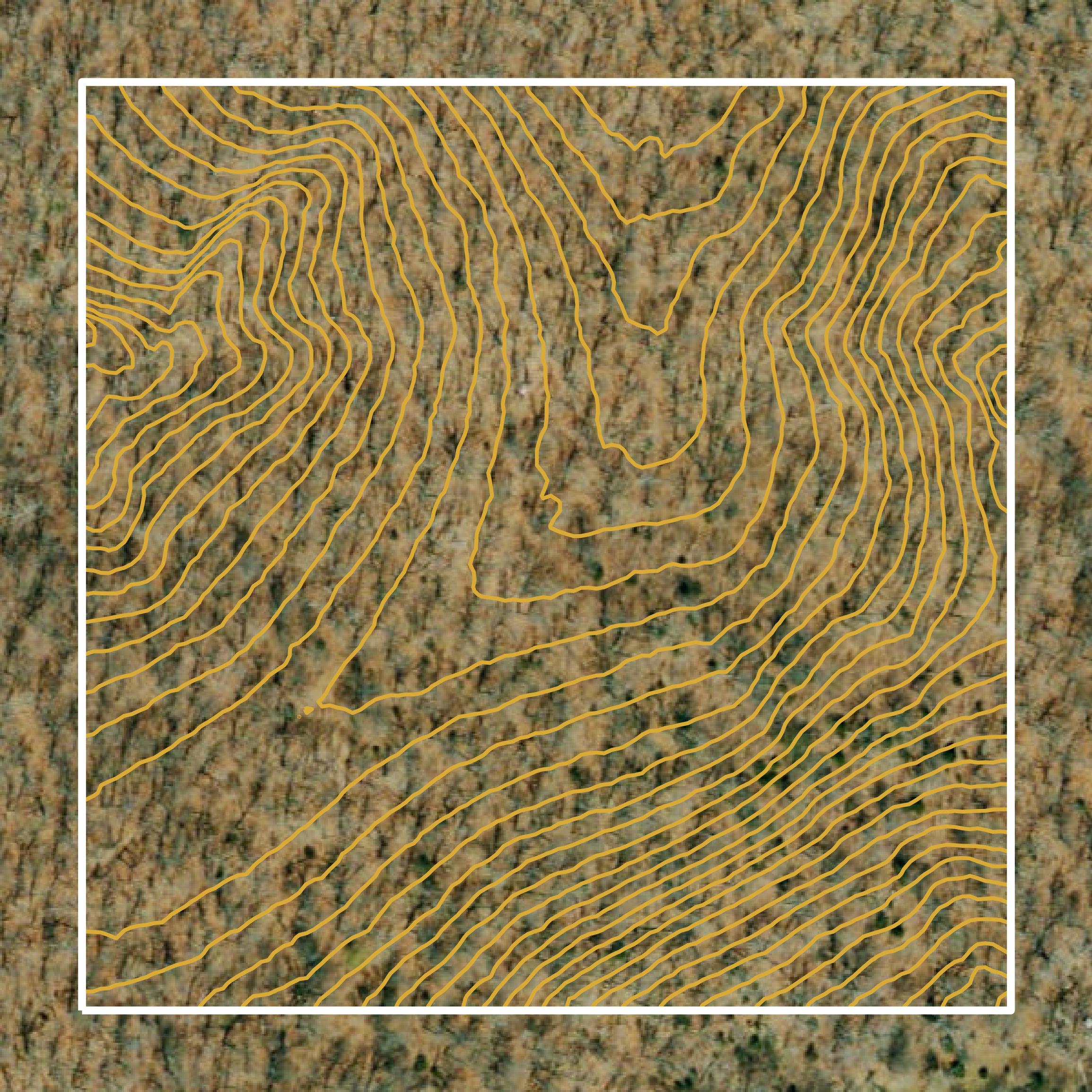 This image shows a contour map in Morgan County created using GIS data in Equator.
