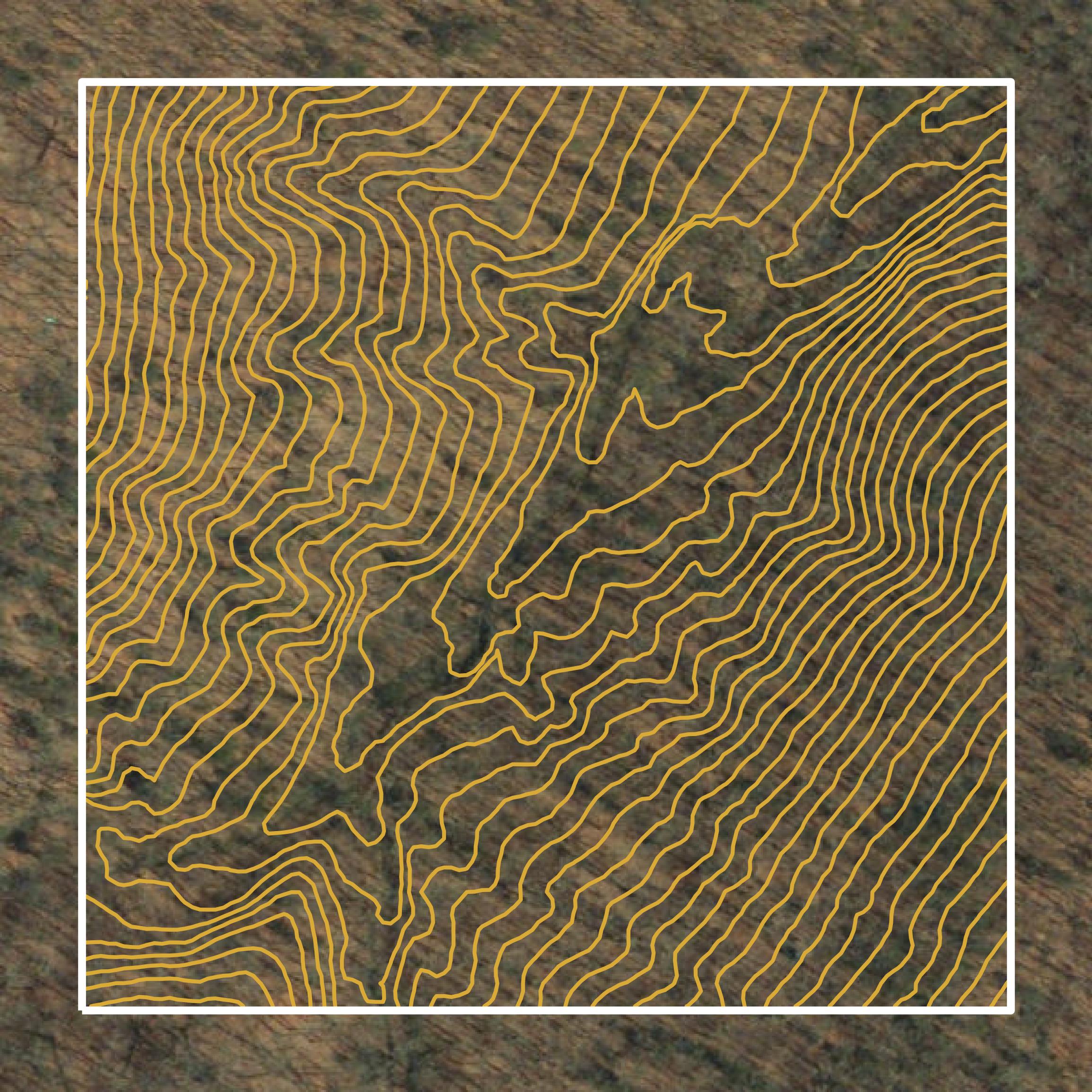 This image shows a contour map in Osage County created using GIS data in Equator.