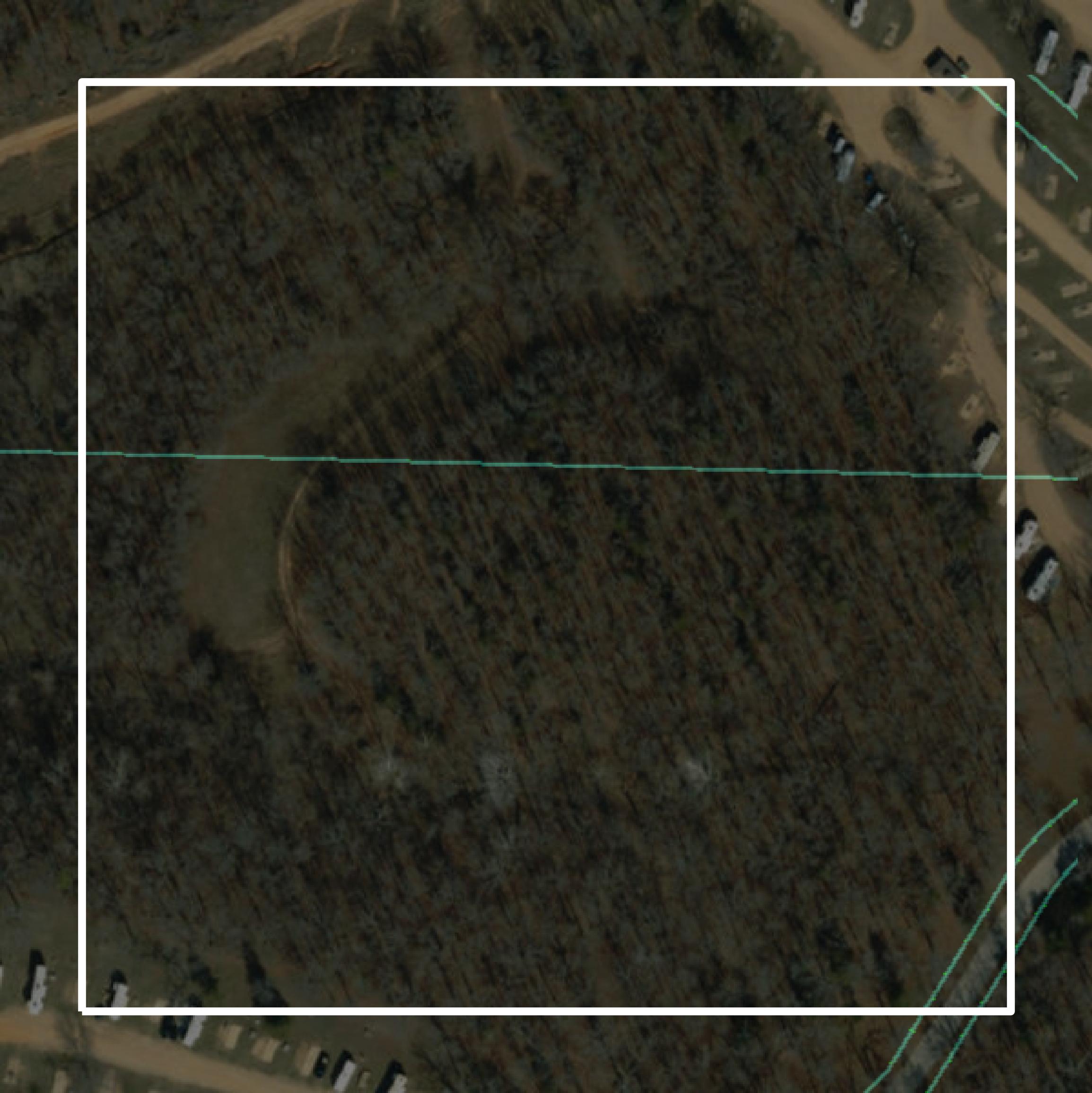 This image shows parcel and building data in Ozark County created using GIS data in Equator.