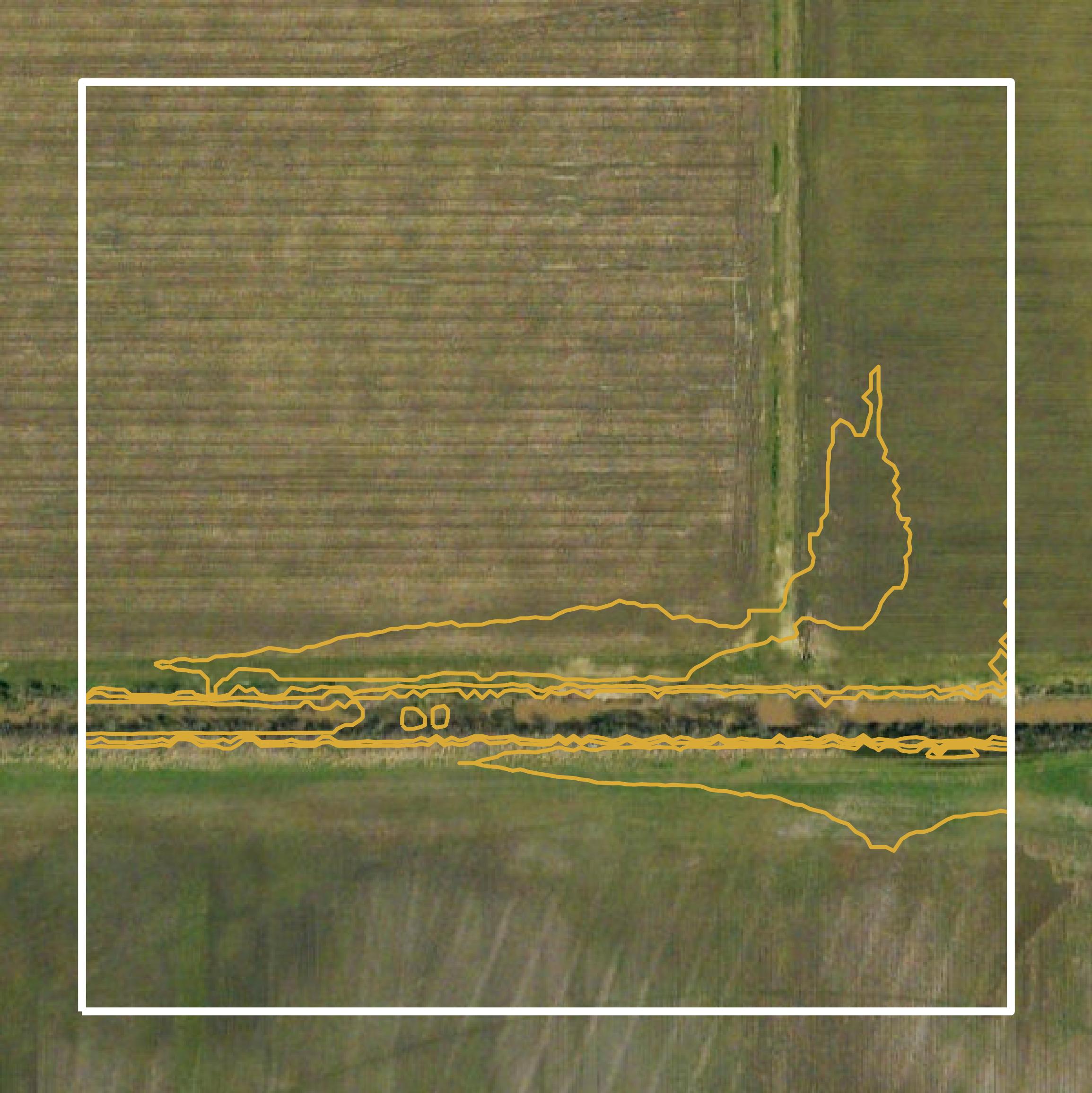This image shows a contour map in Pemiscot County created using GIS data in Equator.