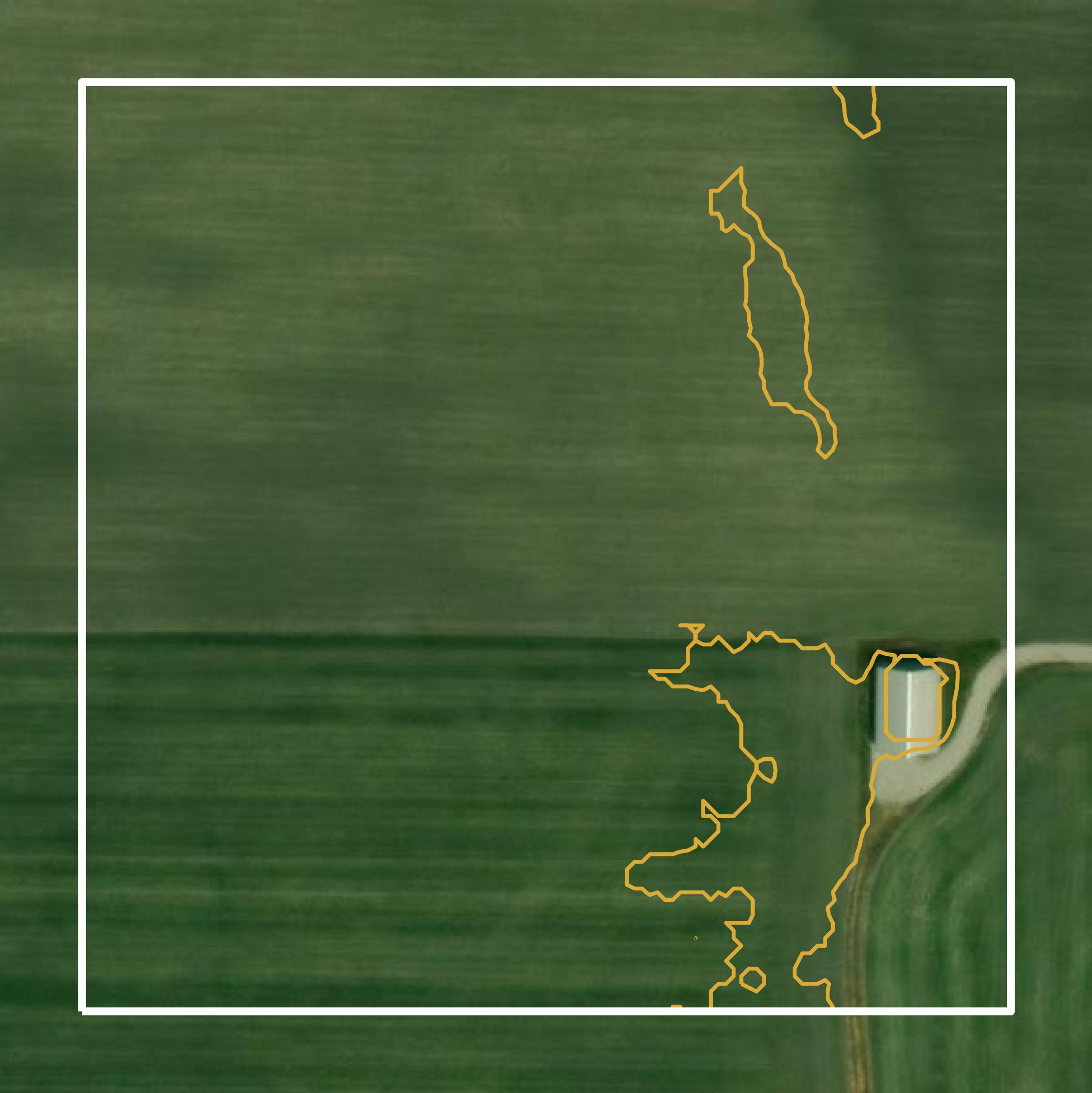 This image shows a contour map in Perry County created using GIS data in Equator.