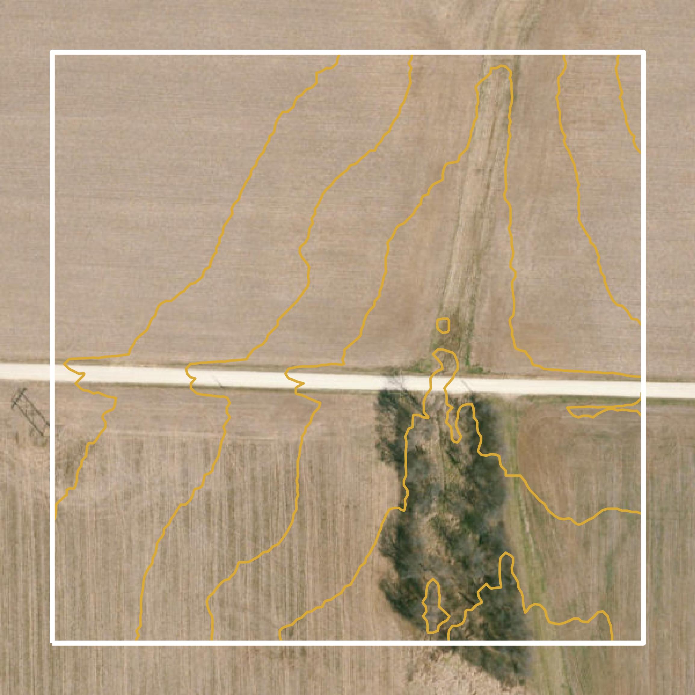 This image shows a contour map in Pike County created using GIS data in Equator.