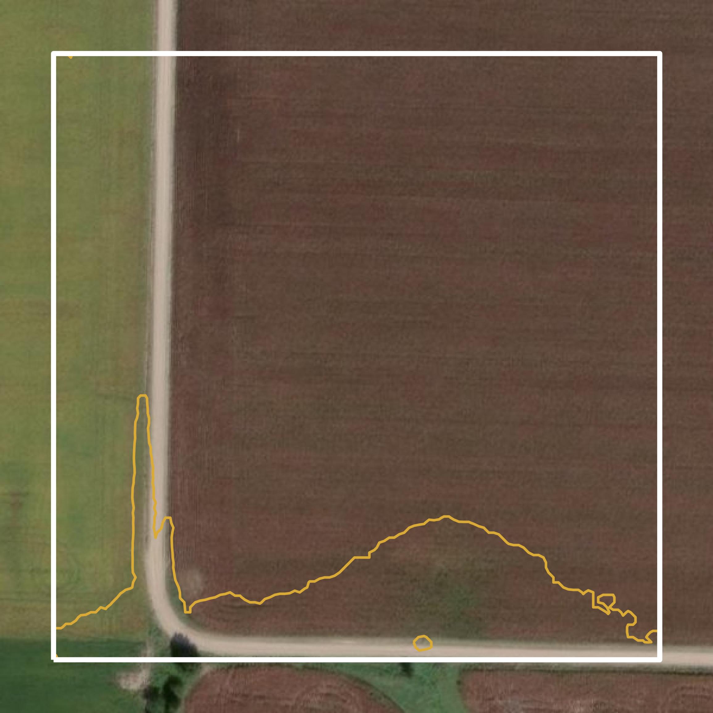 This image shows a contour map in Randolph County created using GIS data in Equator.