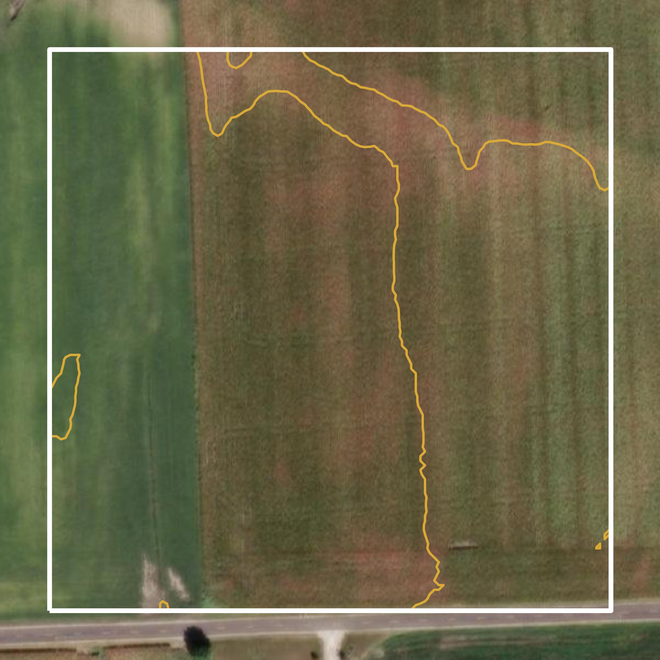 This image shows a contour map in Ray County created using GIS data in Equator.