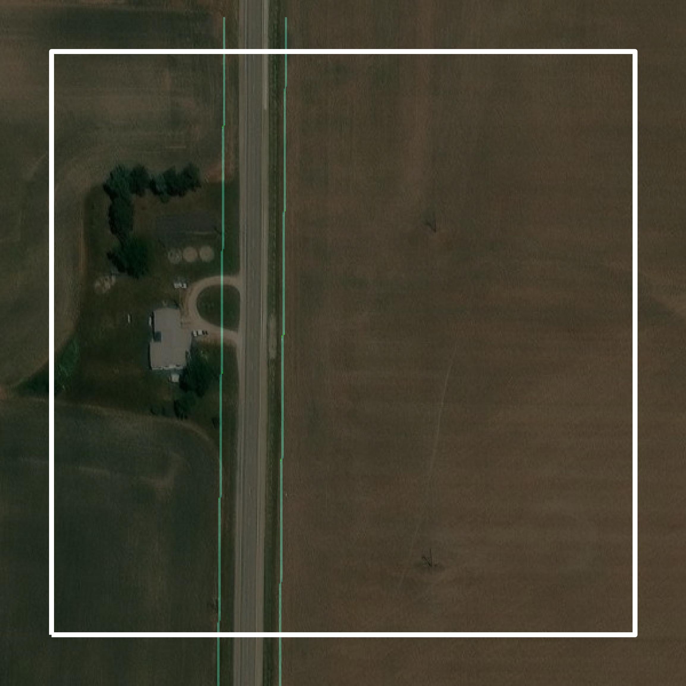 This image shows parcel and building data in Scotland County created using GIS data in Equator.