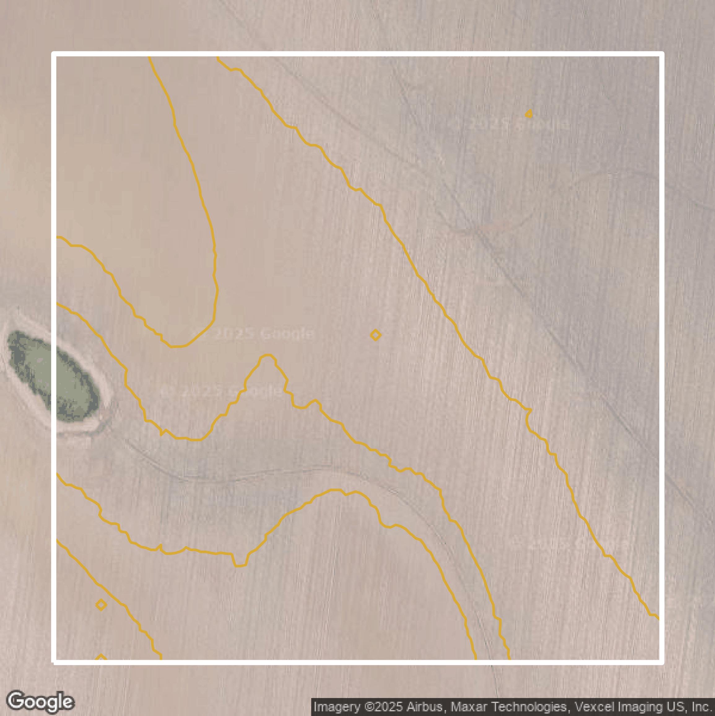 This image shows a contour map in St. Charles County created using GIS data in Equator.