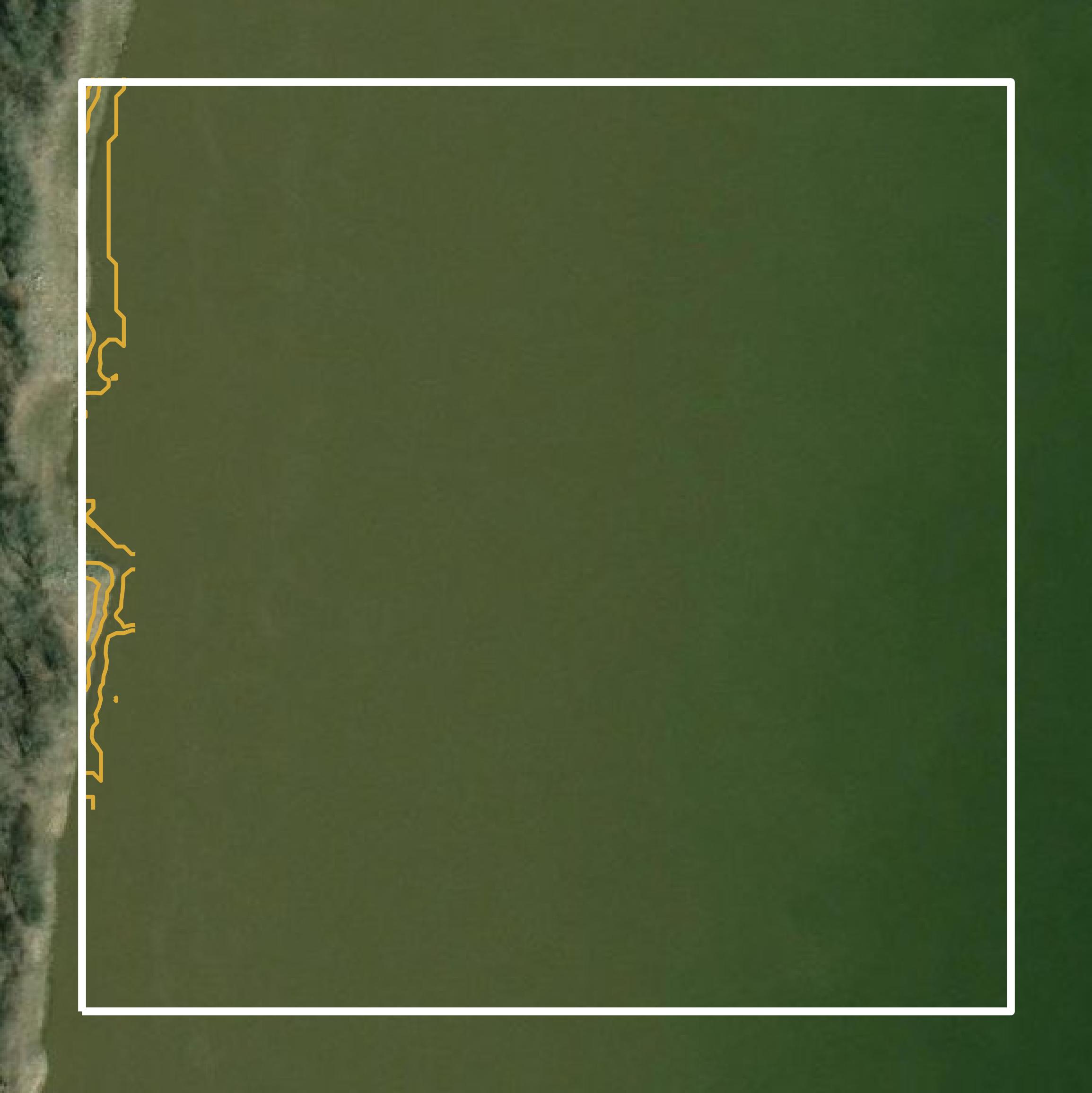 This image shows a contour map in St. Louis city created using GIS data in Equator.