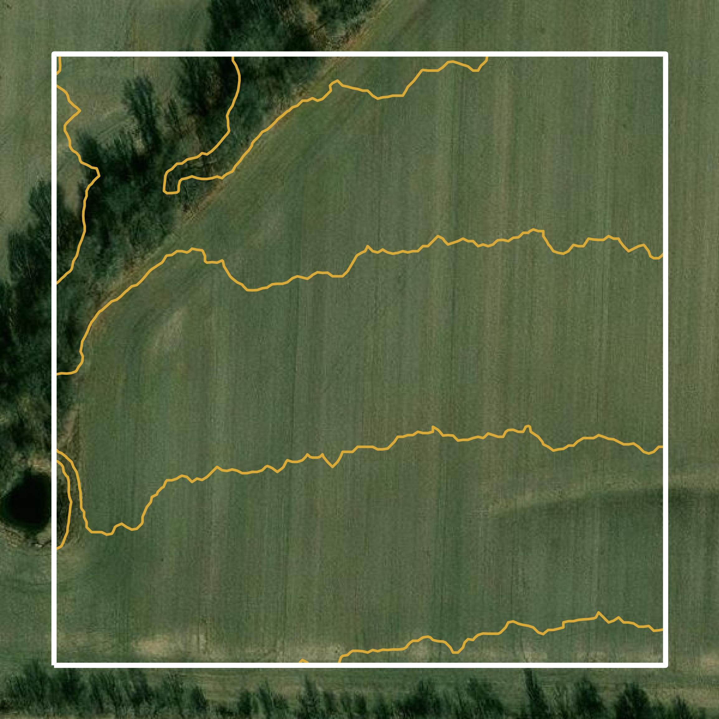 This image shows a contour map in Vernon County created using GIS data in Equator.