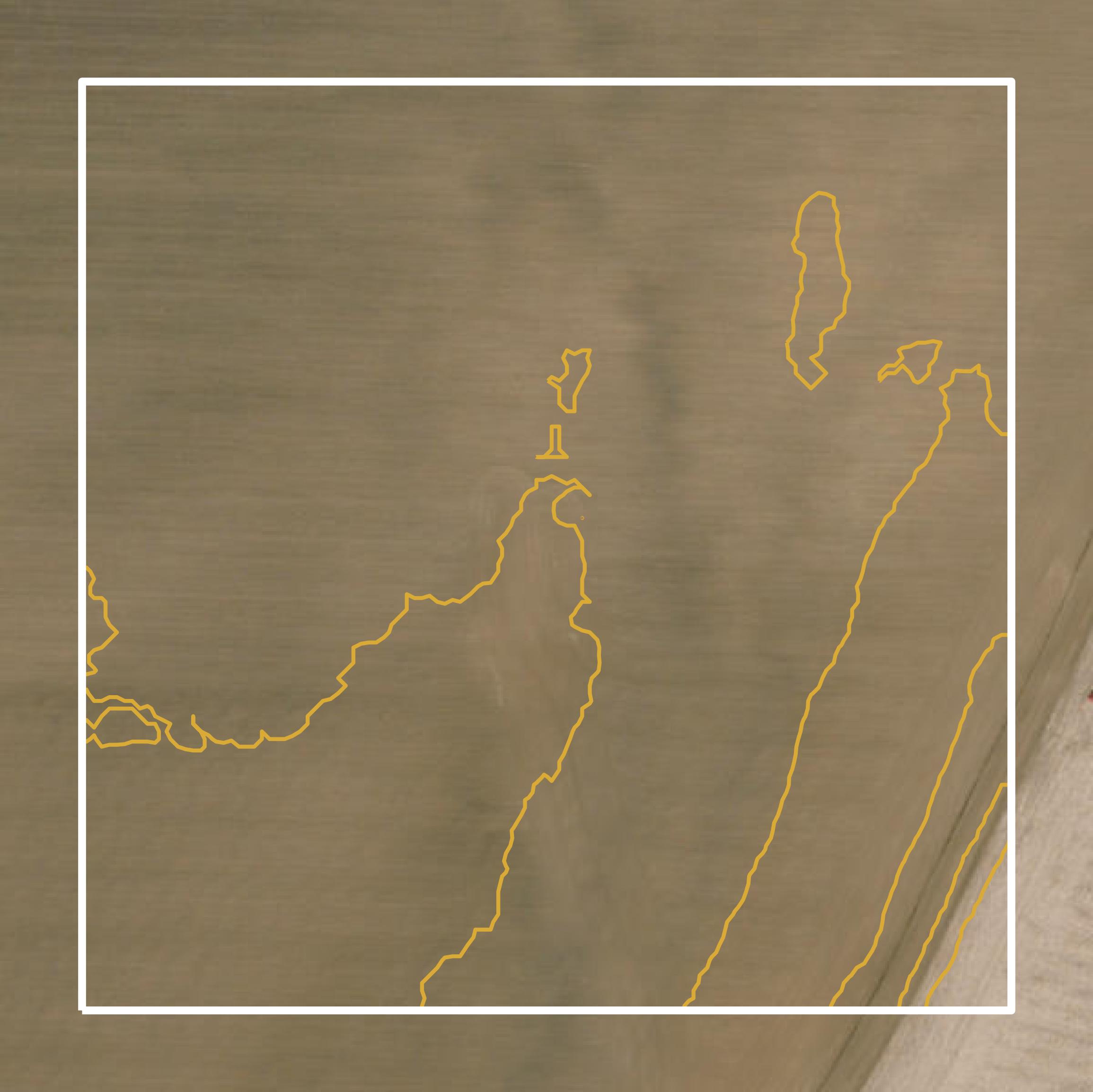 This image shows a contour map in Warren County created using GIS data in Equator.