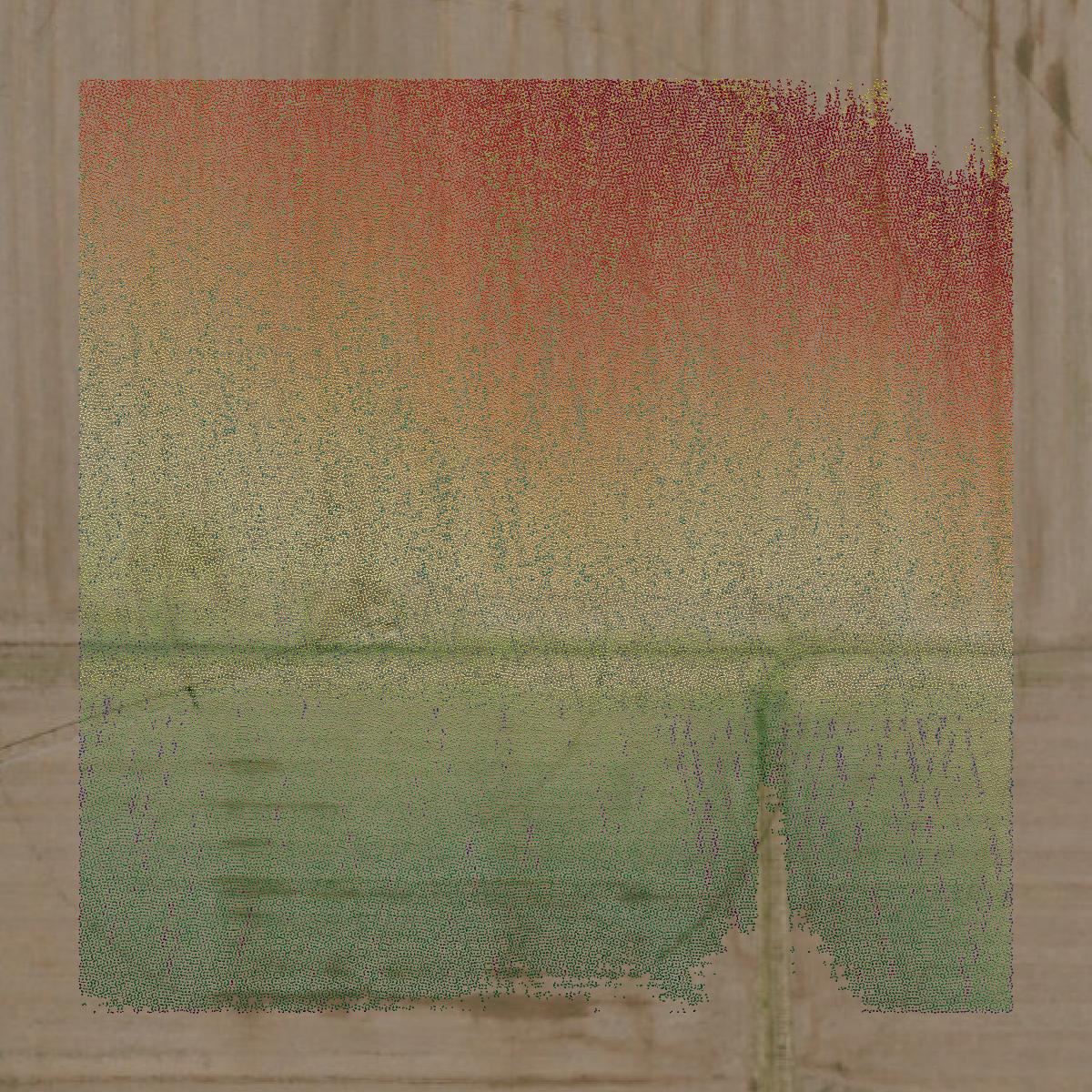 This image shows a LiDAR point cloud in Warren County created using GIS data in Equator.