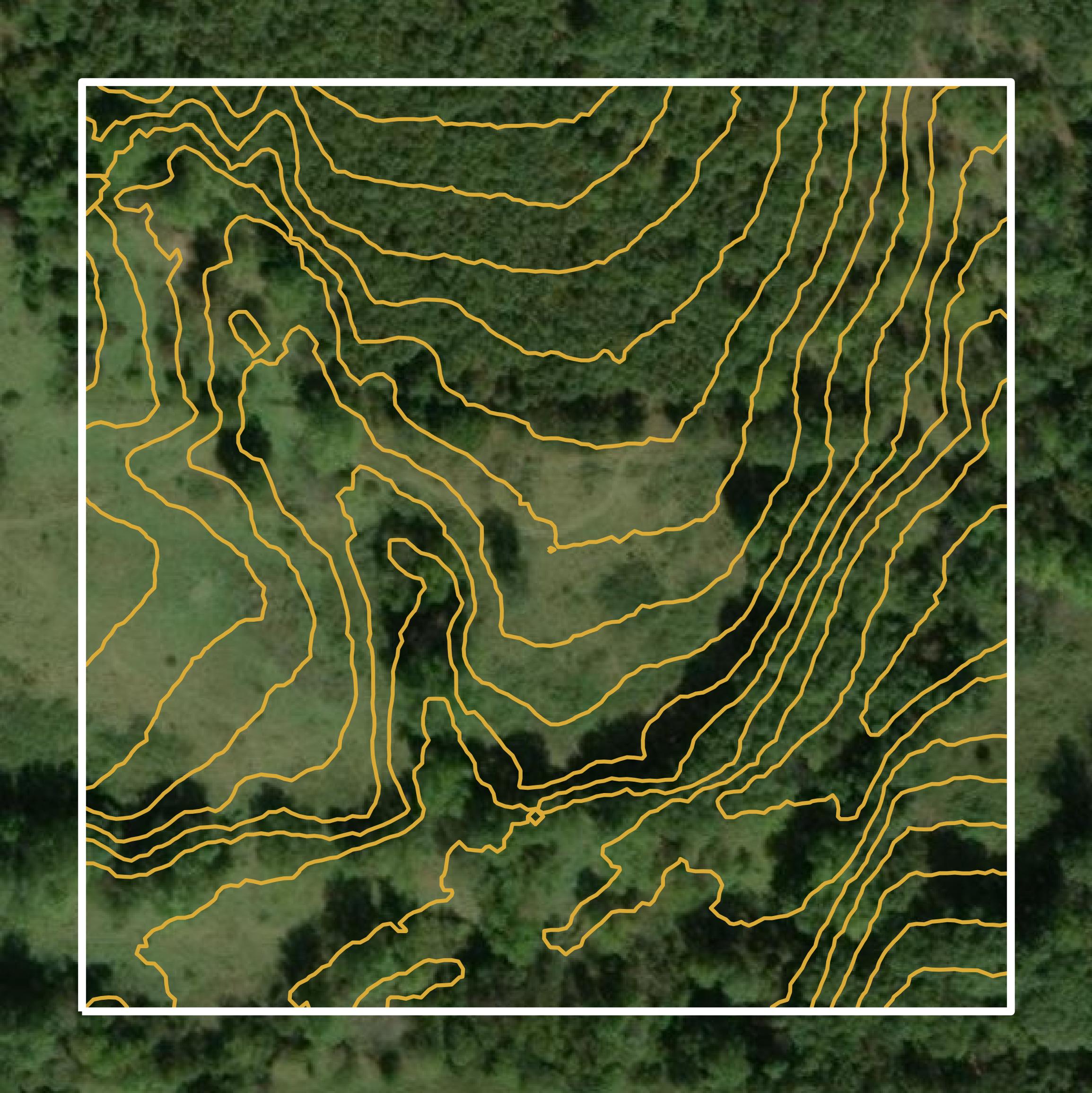 This image shows a contour map in Wright County created using GIS data in Equator.