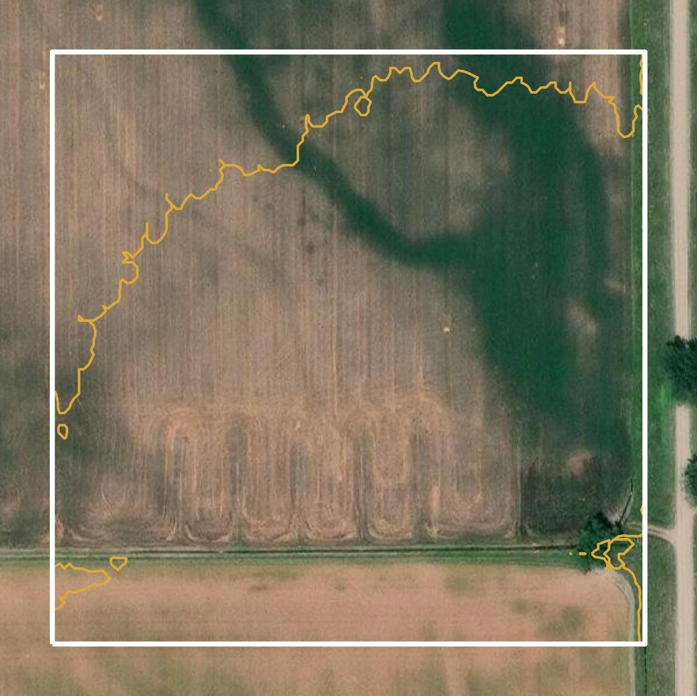 This image shows a contour map in Big Horn County created using GIS data in Equator.