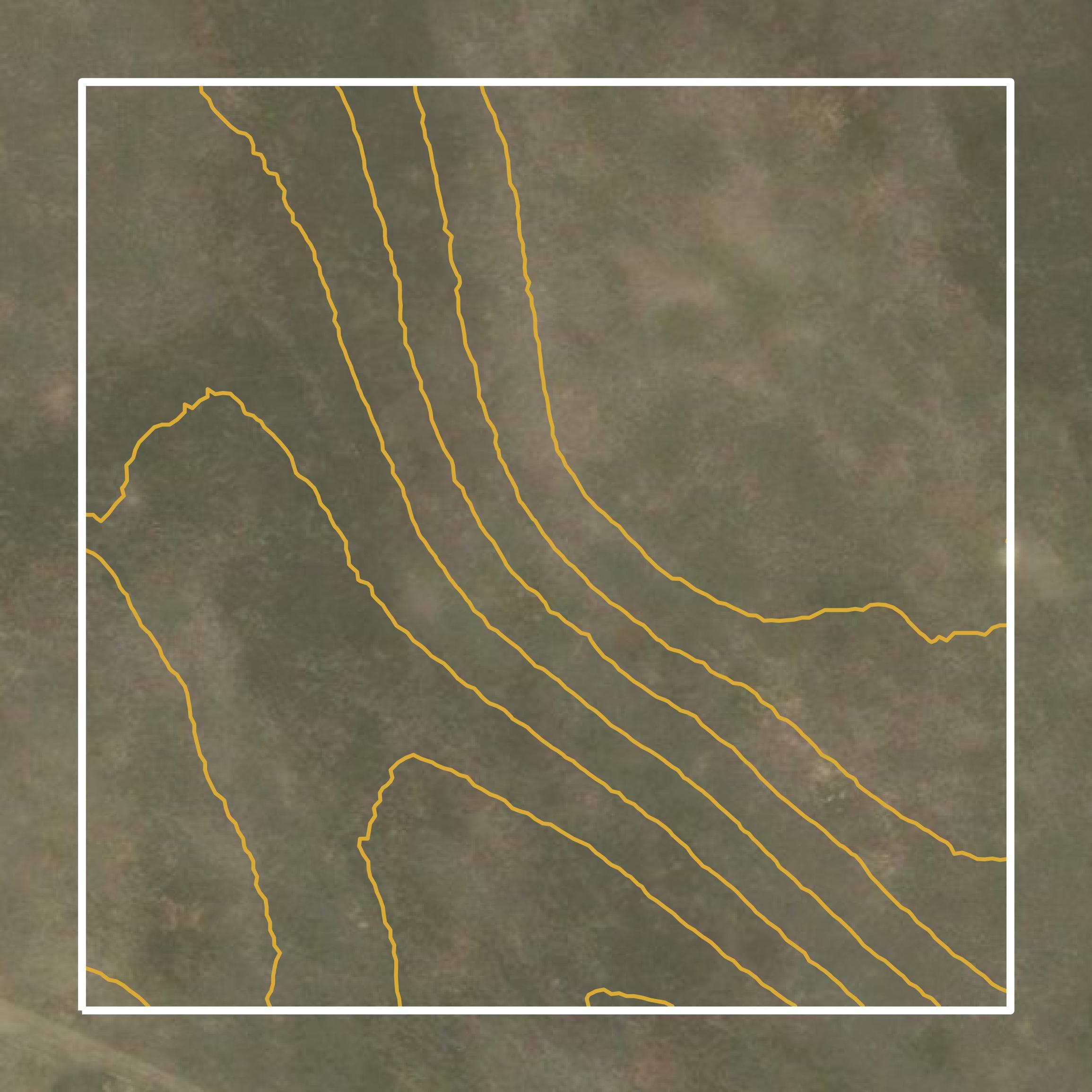 This image shows a contour map in Carbon County created using GIS data in Equator.