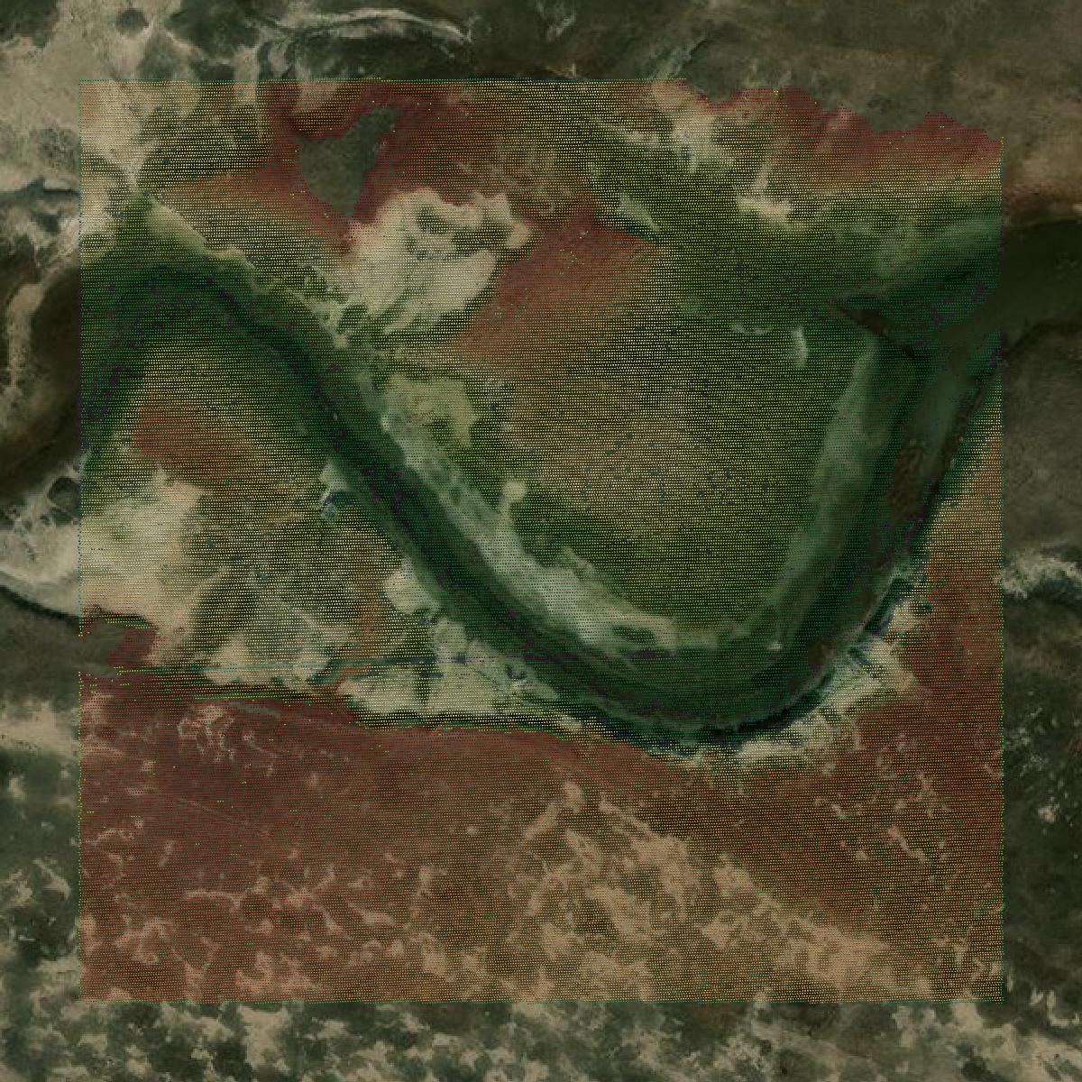 This image shows a LiDAR point cloud in Carter County created using GIS data in Equator.