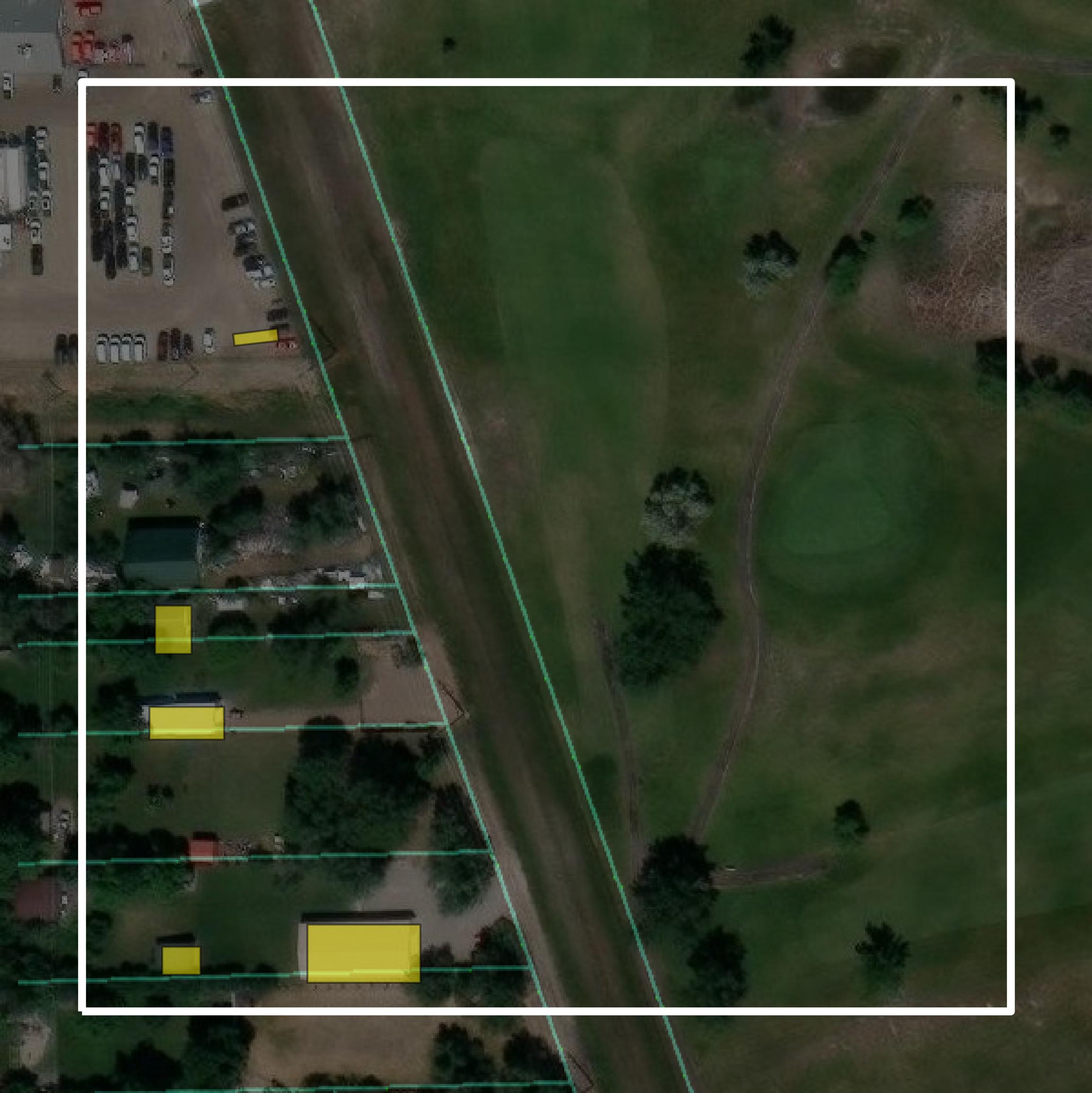 This image shows parcel and building data in Cascade County created using GIS data in Equator.