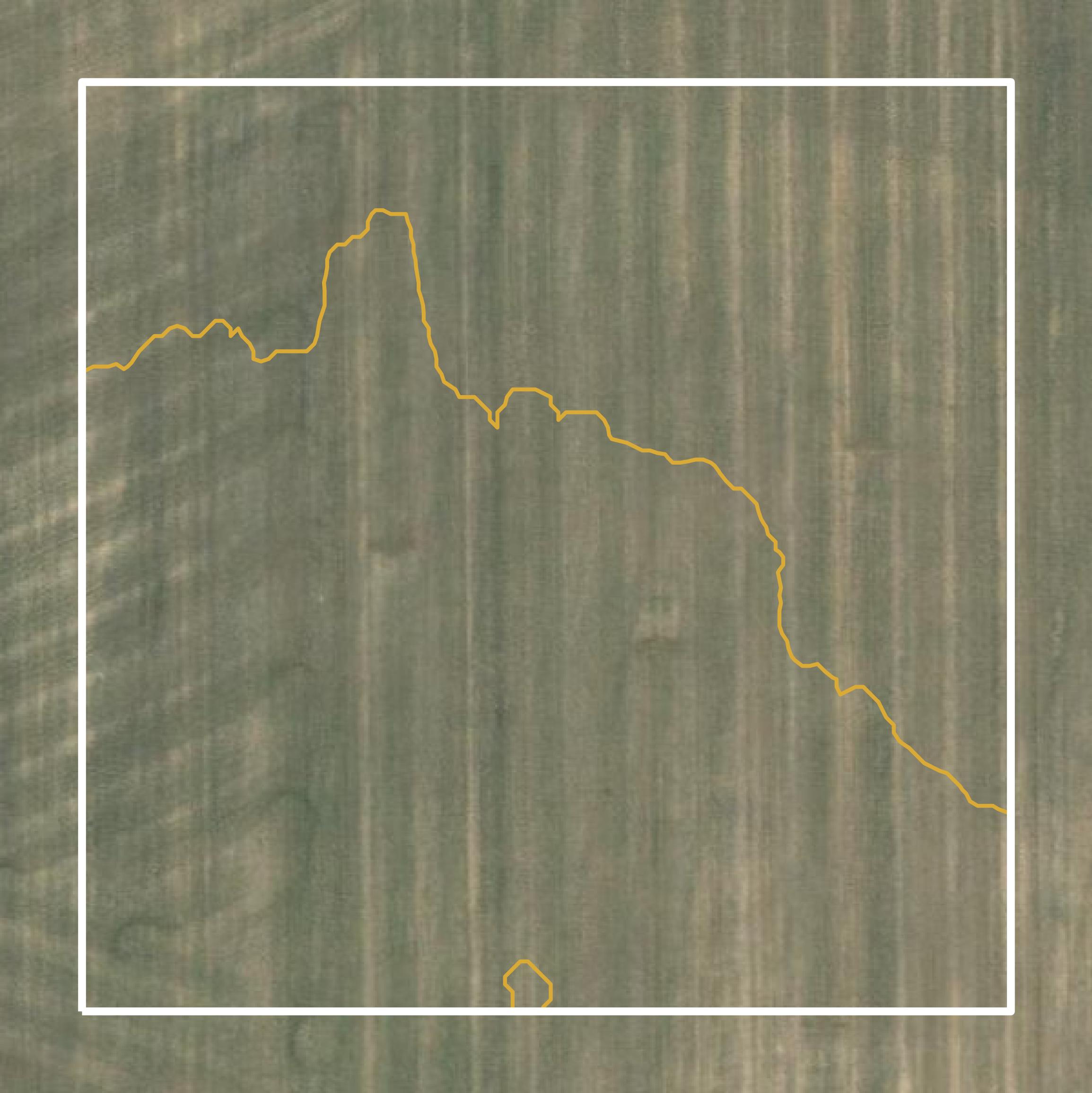 This image shows a contour map in Chouteau County created using GIS data in Equator.