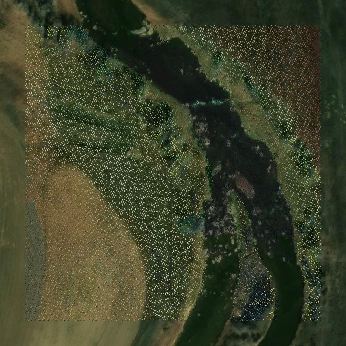 This image shows a LiDAR point cloud in Custer County created using GIS data in Equator.