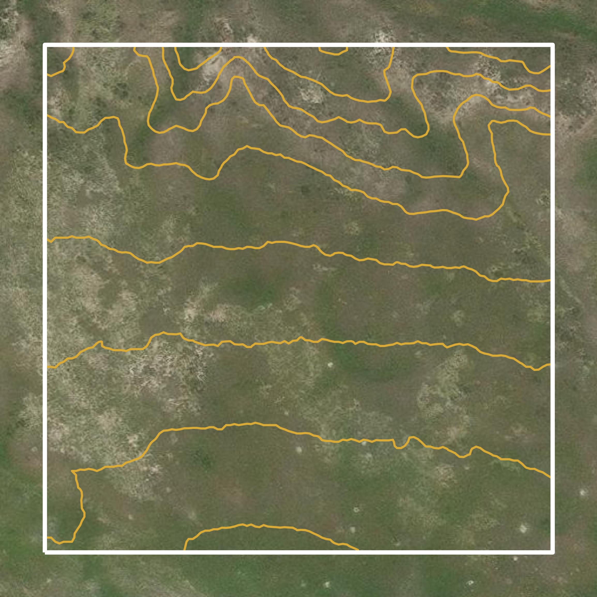 This image shows a contour map in Garfield County created using GIS data in Equator.