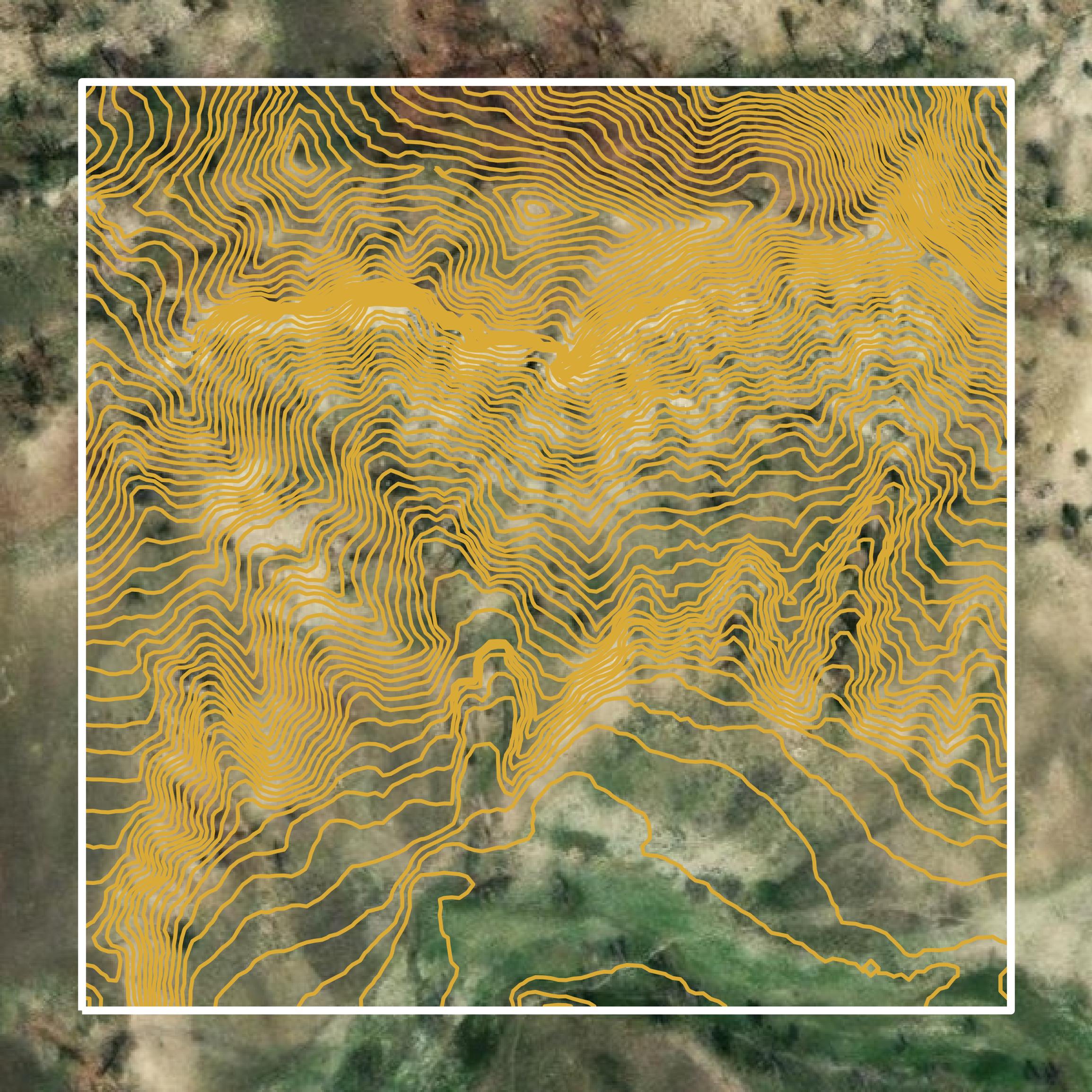 This image shows a contour map in Garfield County created using GIS data in Equator.