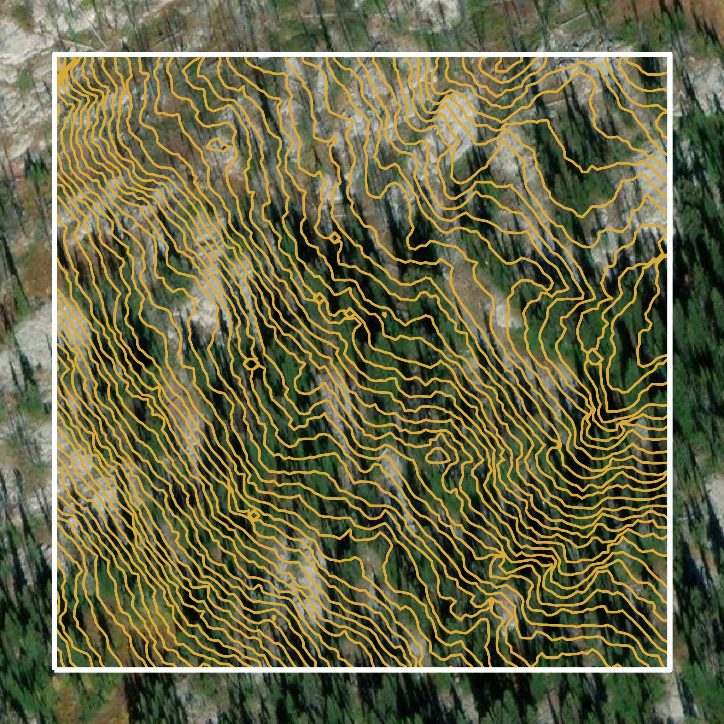 This image shows a contour map in Granite County created using GIS data in Equator.