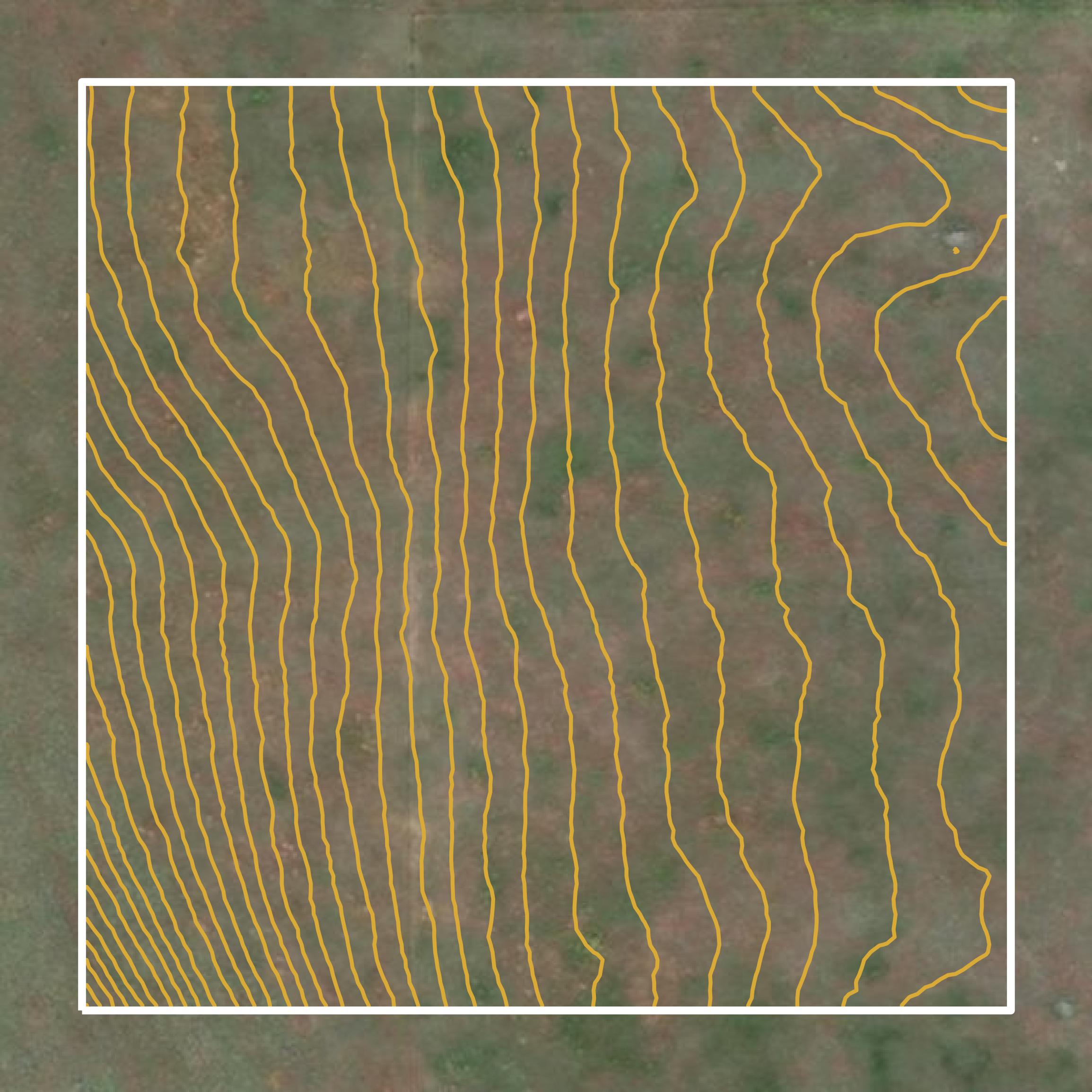 This image shows a contour map in Lake County created using GIS data in Equator.