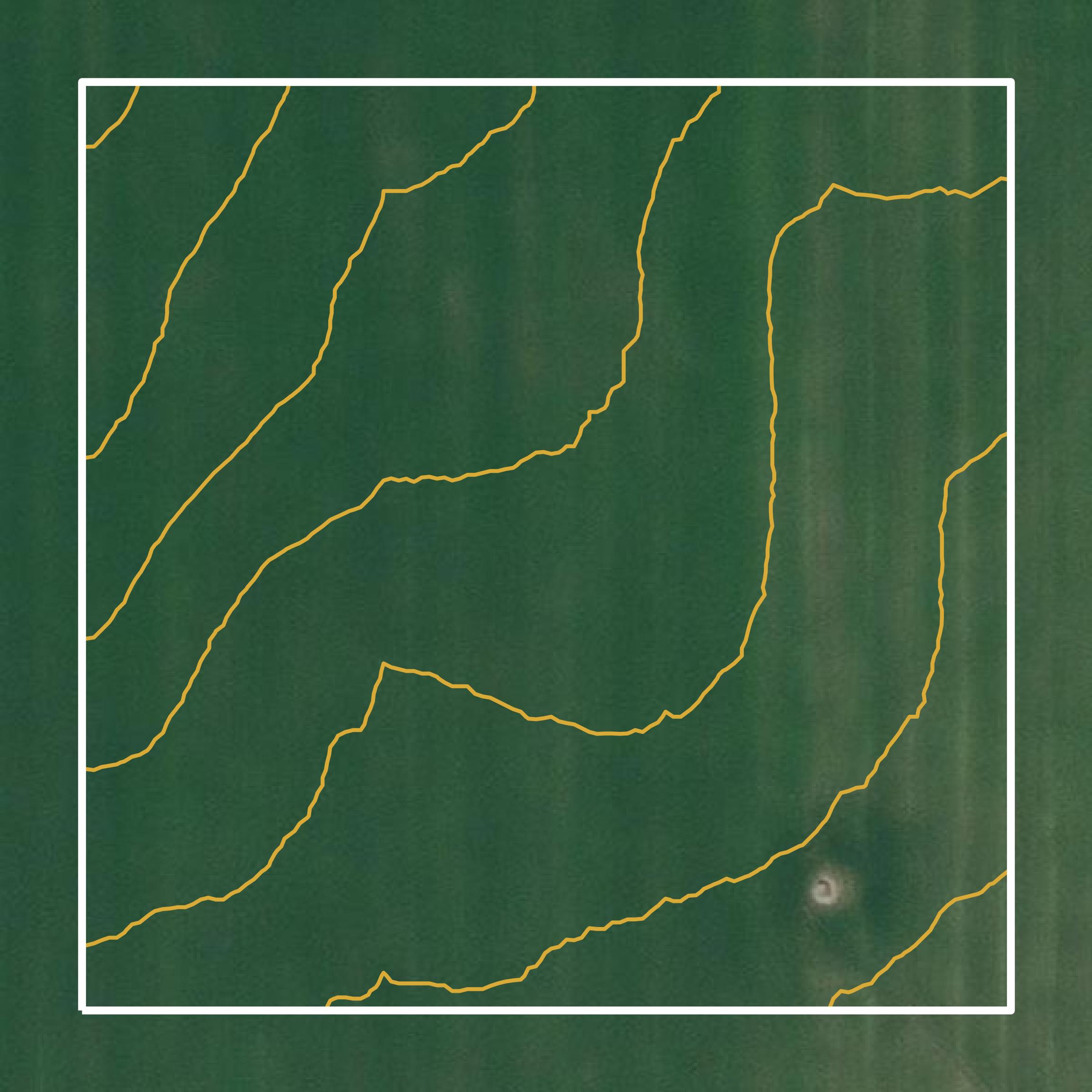 This image shows a contour map in Liberty County created using GIS data in Equator.