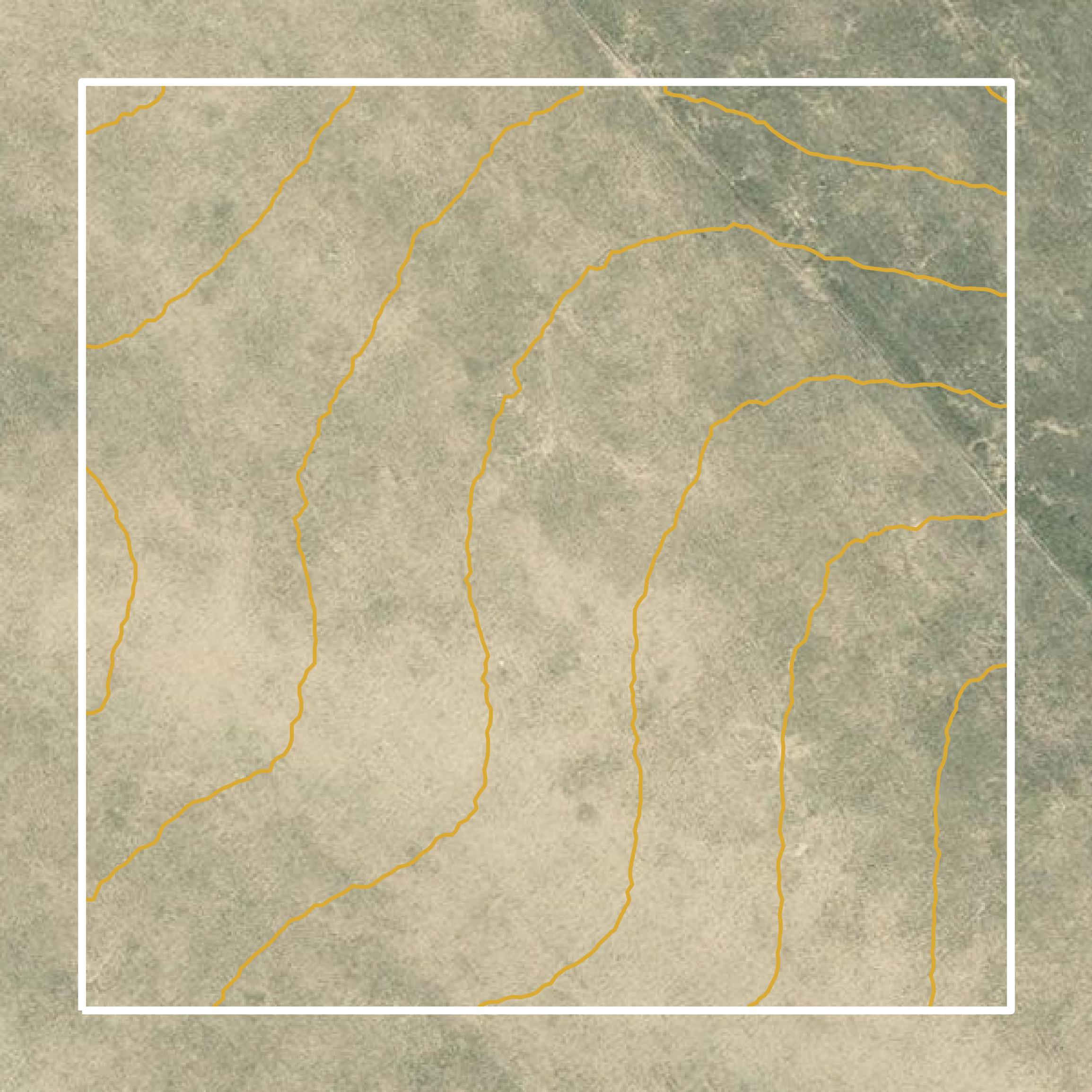 This image shows a contour map in Madison County created using GIS data in Equator.