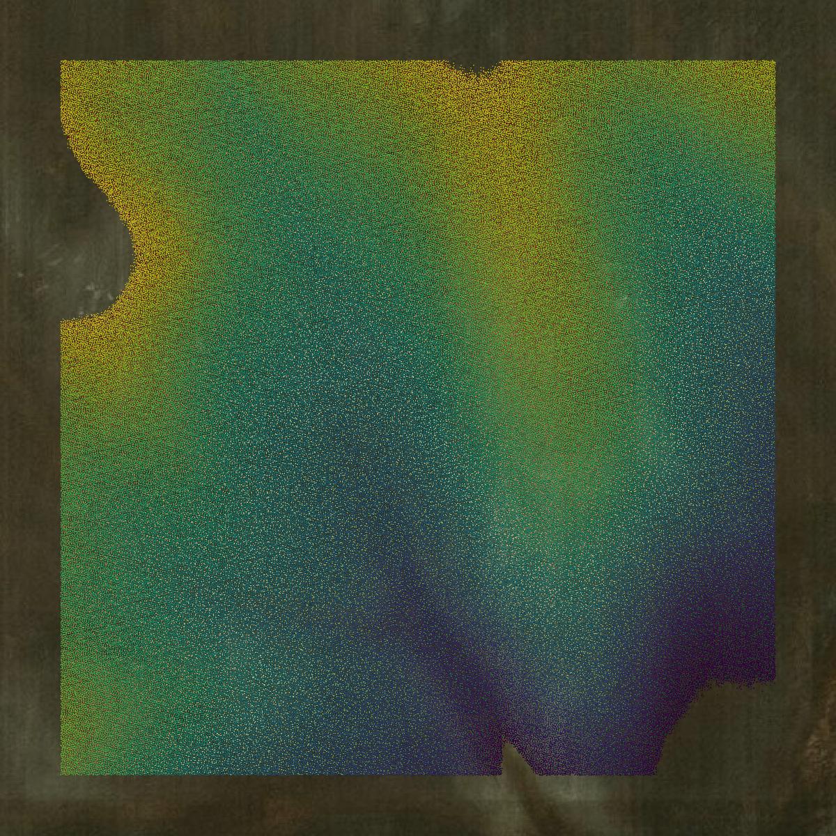This image shows a LiDAR point cloud in McCone County created using GIS data in Equator.