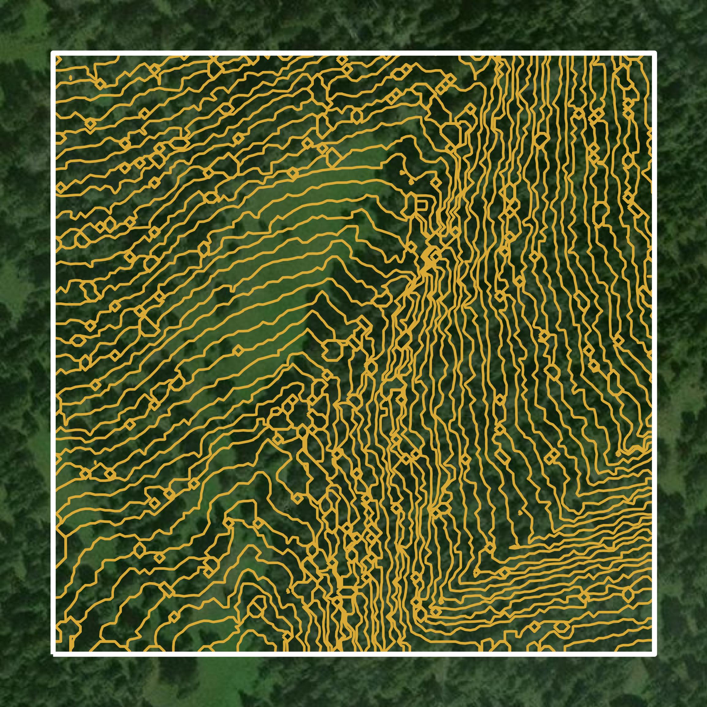 This image shows a contour map in Meagher County created using GIS data in Equator.