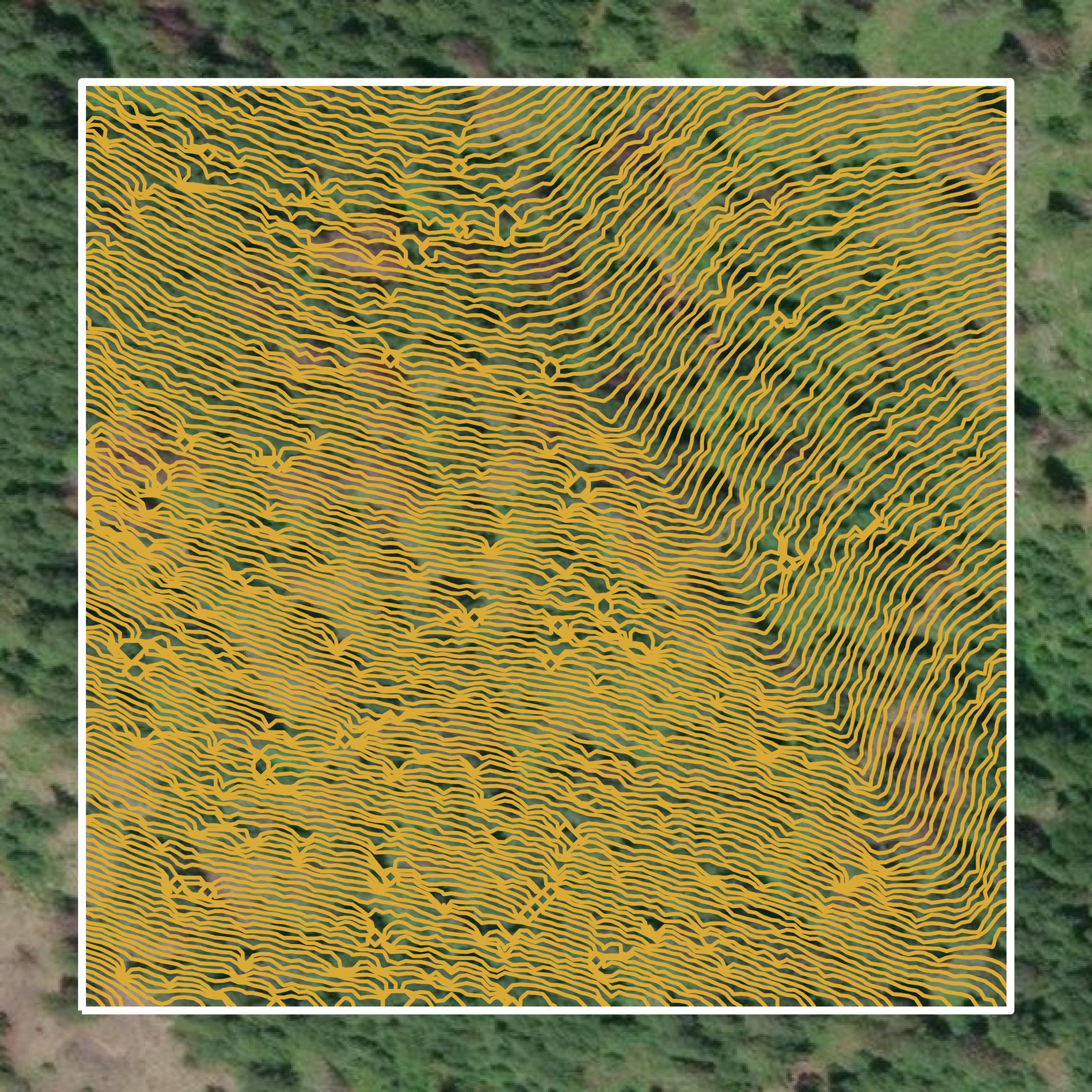 This image shows a contour map in Mineral County created using GIS data in Equator.