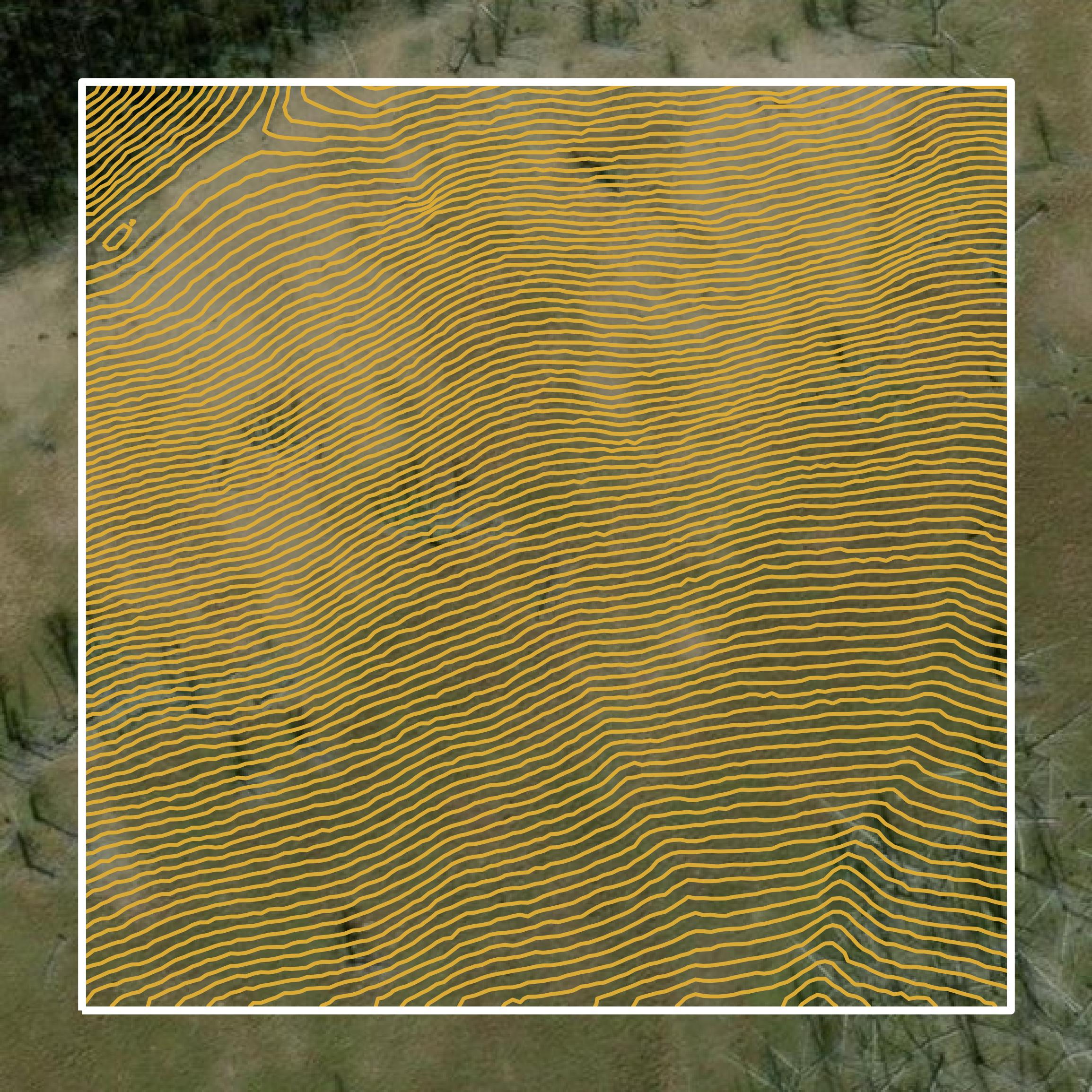 This image shows a contour map in Park County created using GIS data in Equator.