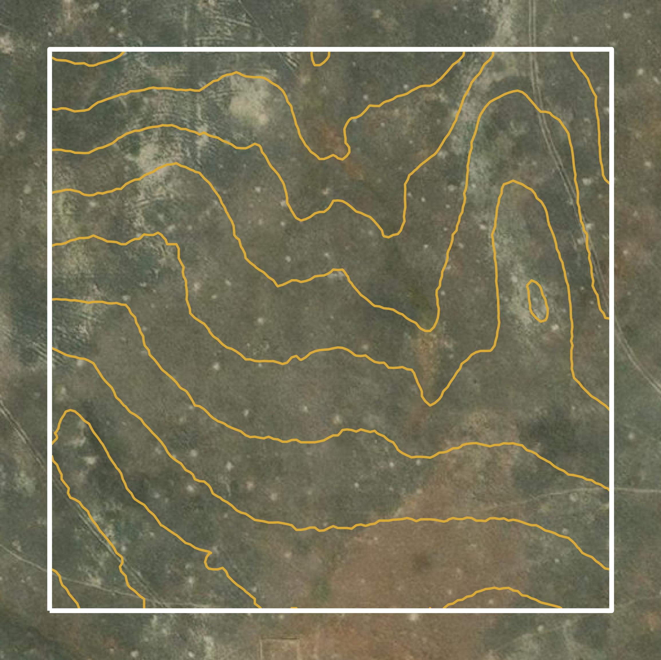 This image shows a contour map in Petroleum County created using GIS data in Equator.