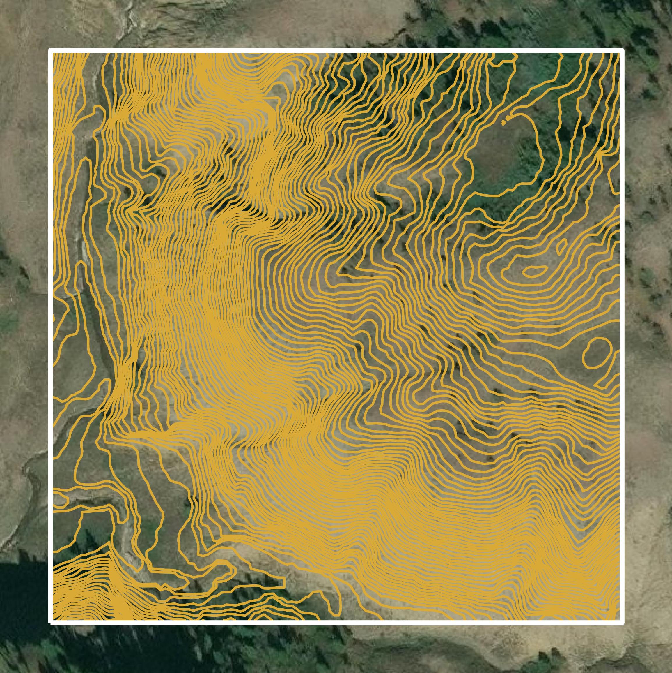 This image shows a contour map in Phillips County created using GIS data in Equator.