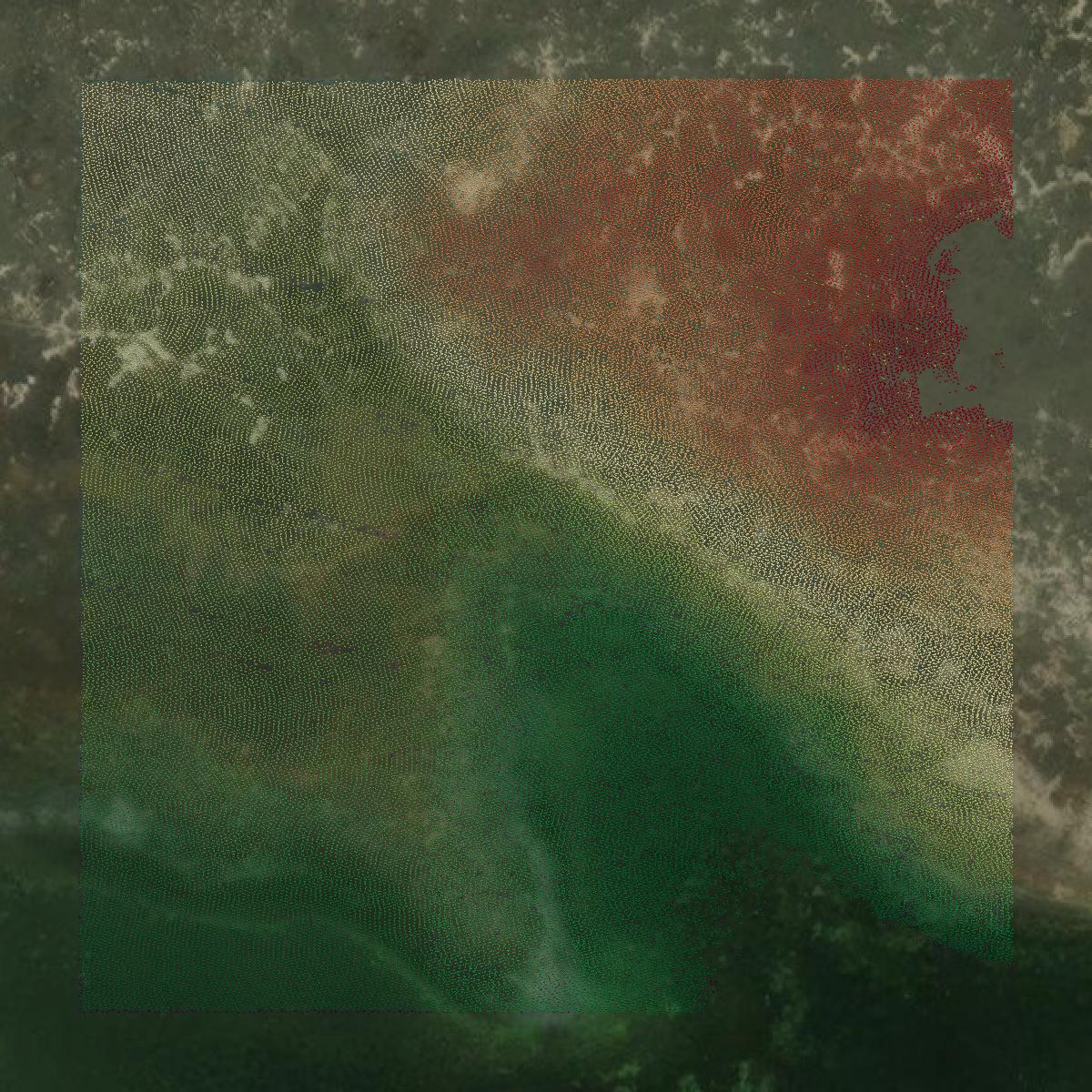 This image shows a LiDAR point cloud in Phillips County created using GIS data in Equator.