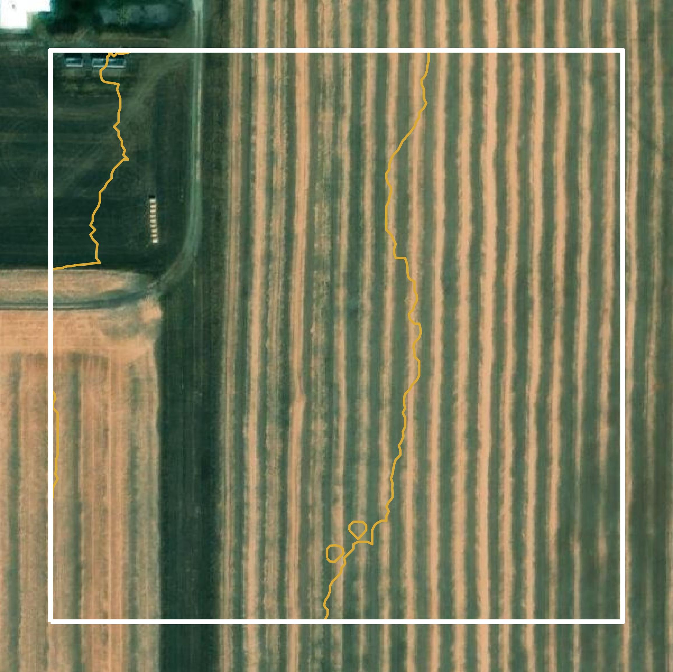 This image shows a contour map in Pondera County created using GIS data in Equator.