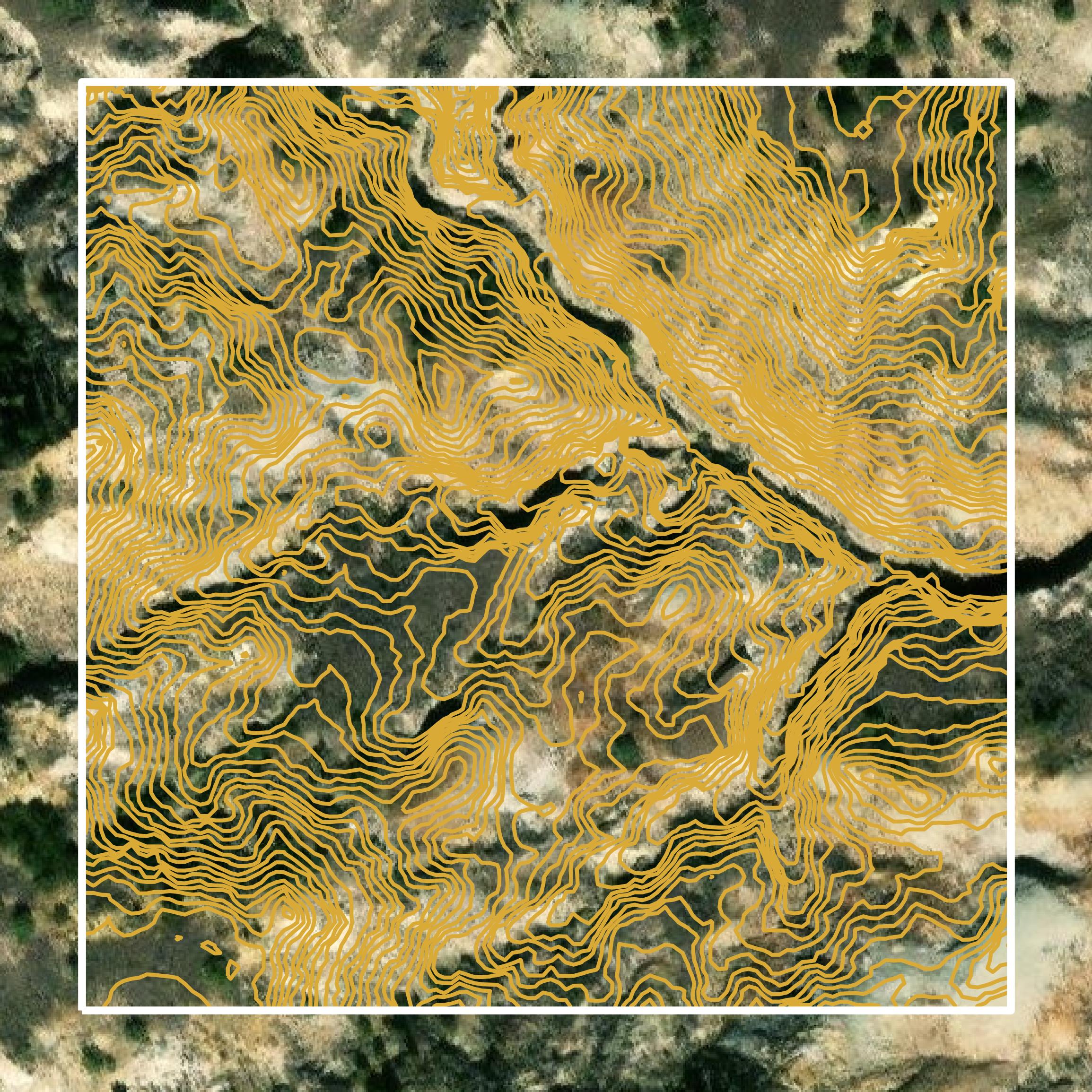 This image shows a contour map in Prairie County created using GIS data in Equator.