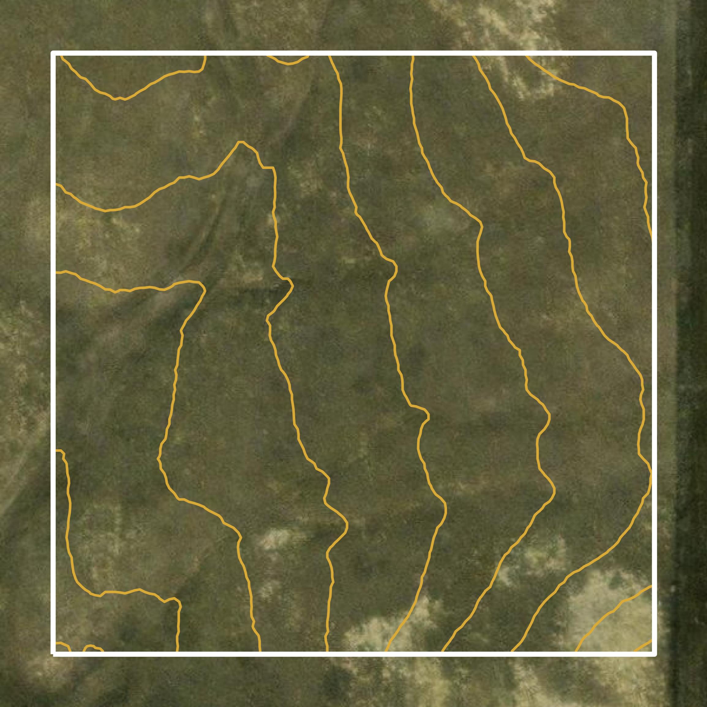 This image shows a contour map in Richland County created using GIS data in Equator.