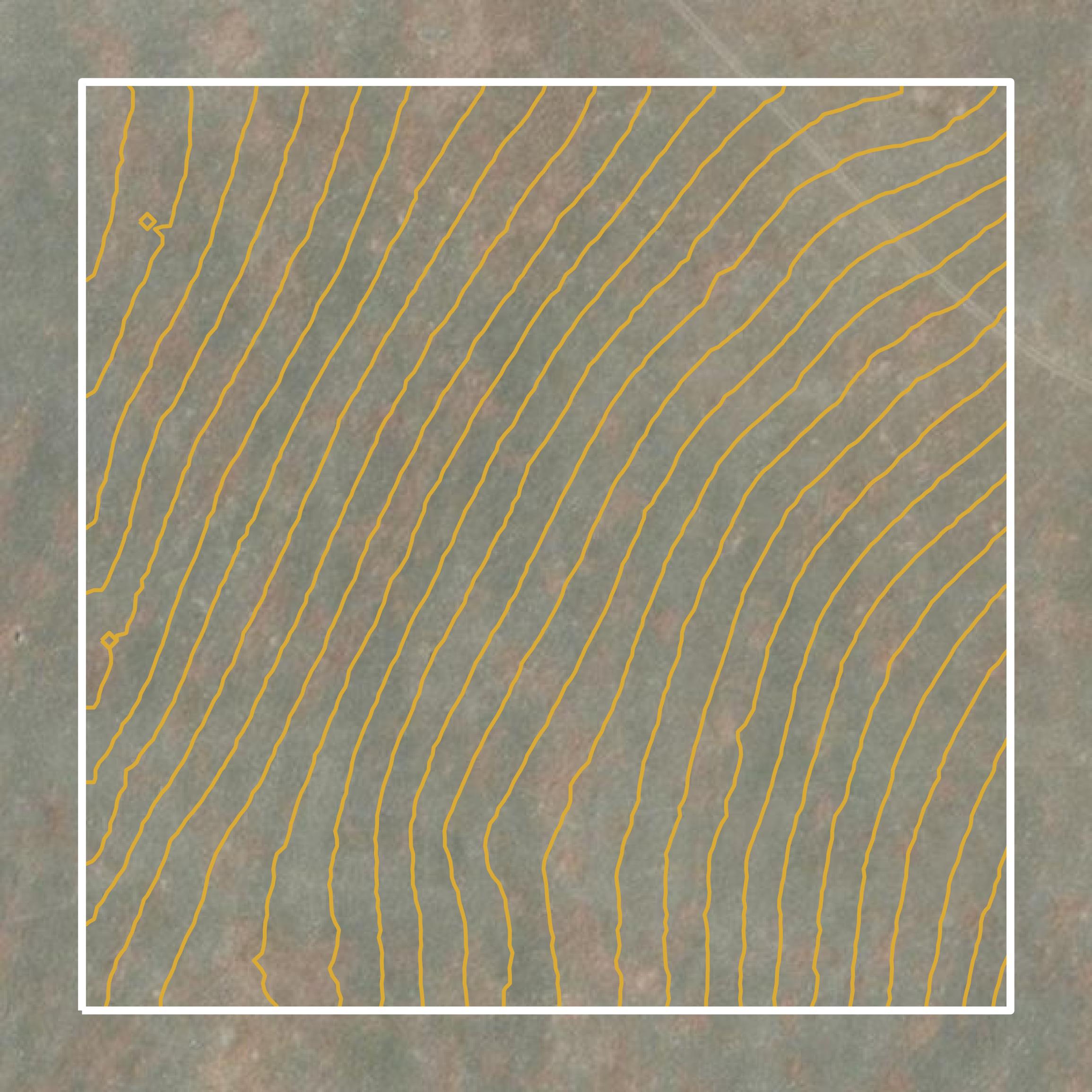 This image shows a contour map in Sanders County created using GIS data in Equator.