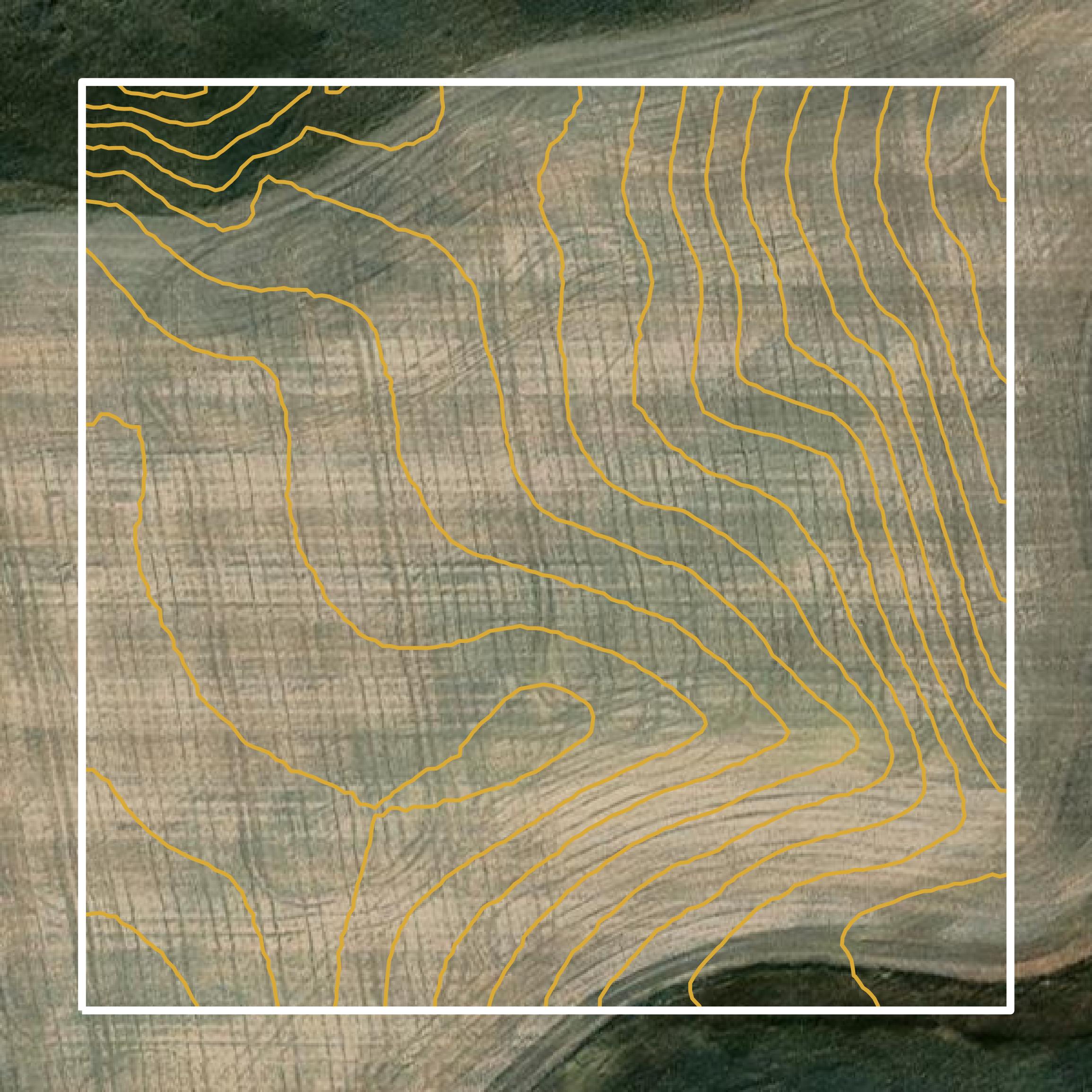 This image shows a contour map in Stillwater County created using GIS data in Equator.