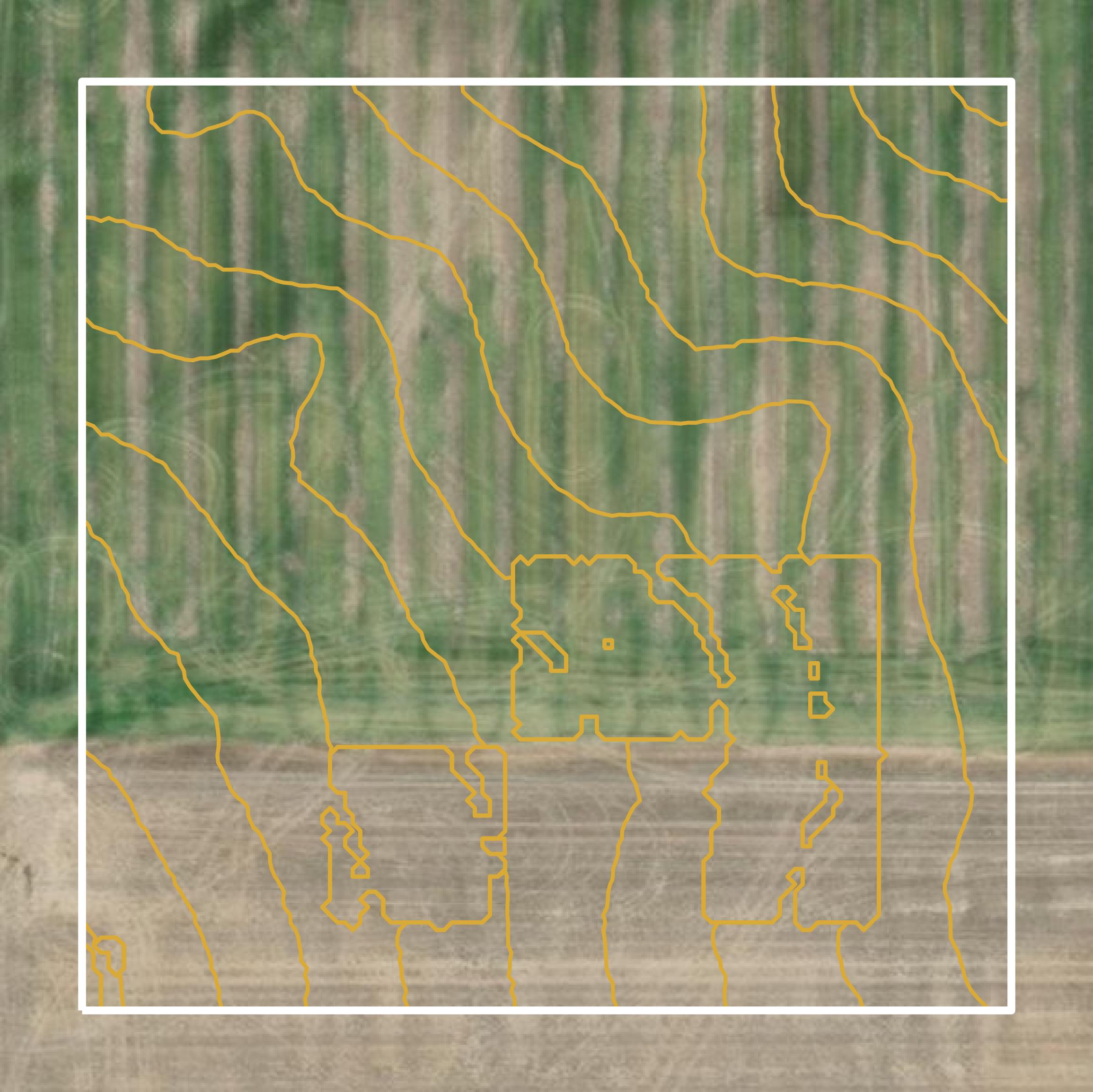 This image shows a contour map in Stillwater County created using GIS data in Equator.