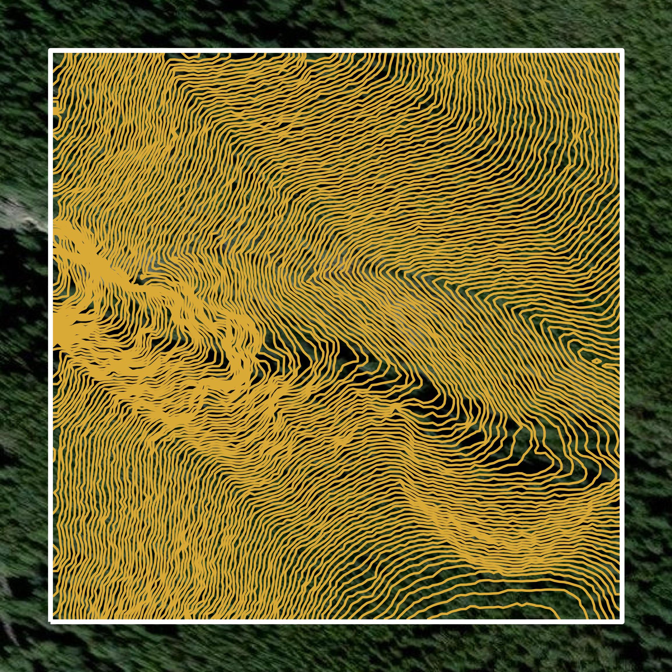 This image shows a contour map in Sweet Grass County created using GIS data in Equator.