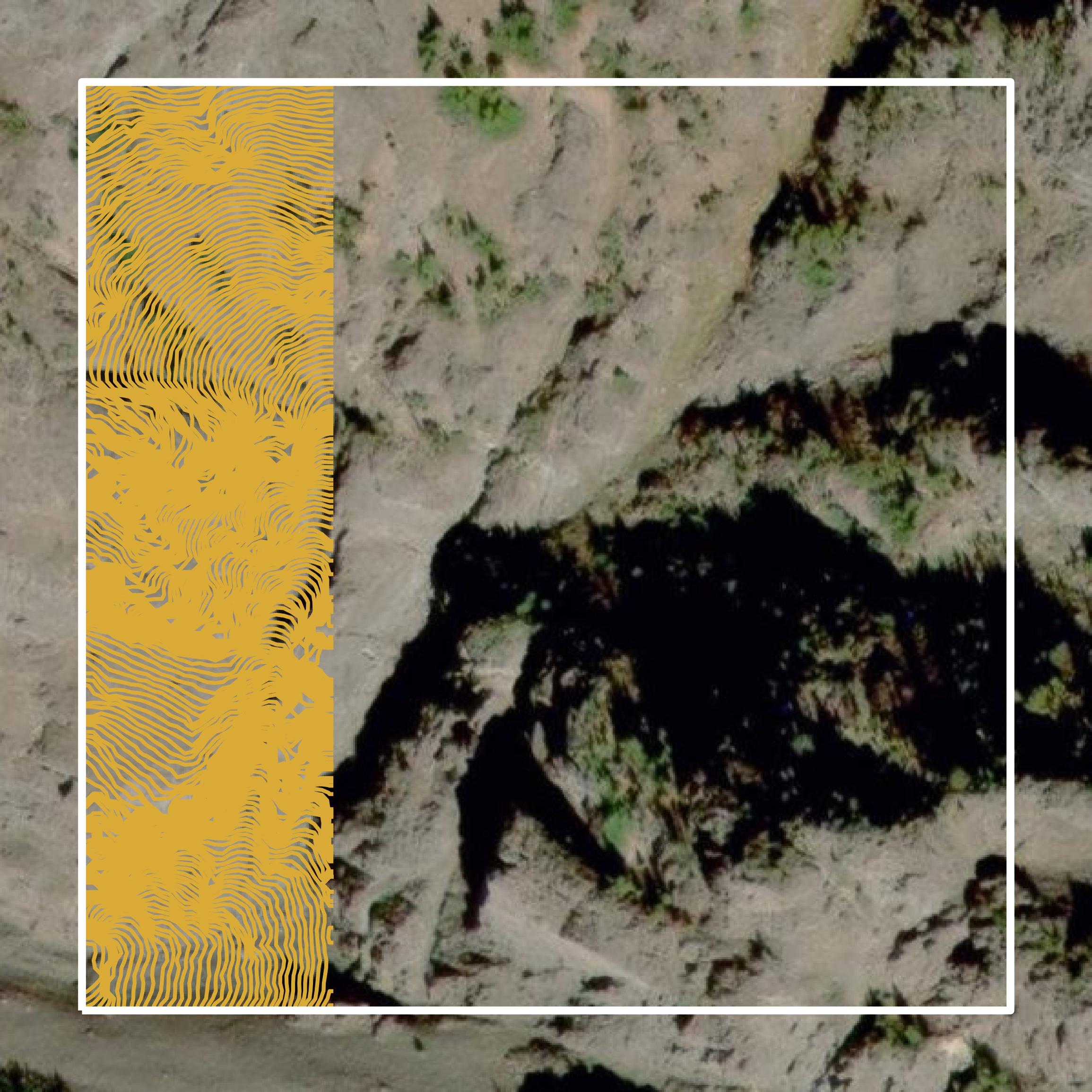 This image shows a contour map in Sweet Grass County created using GIS data in Equator.