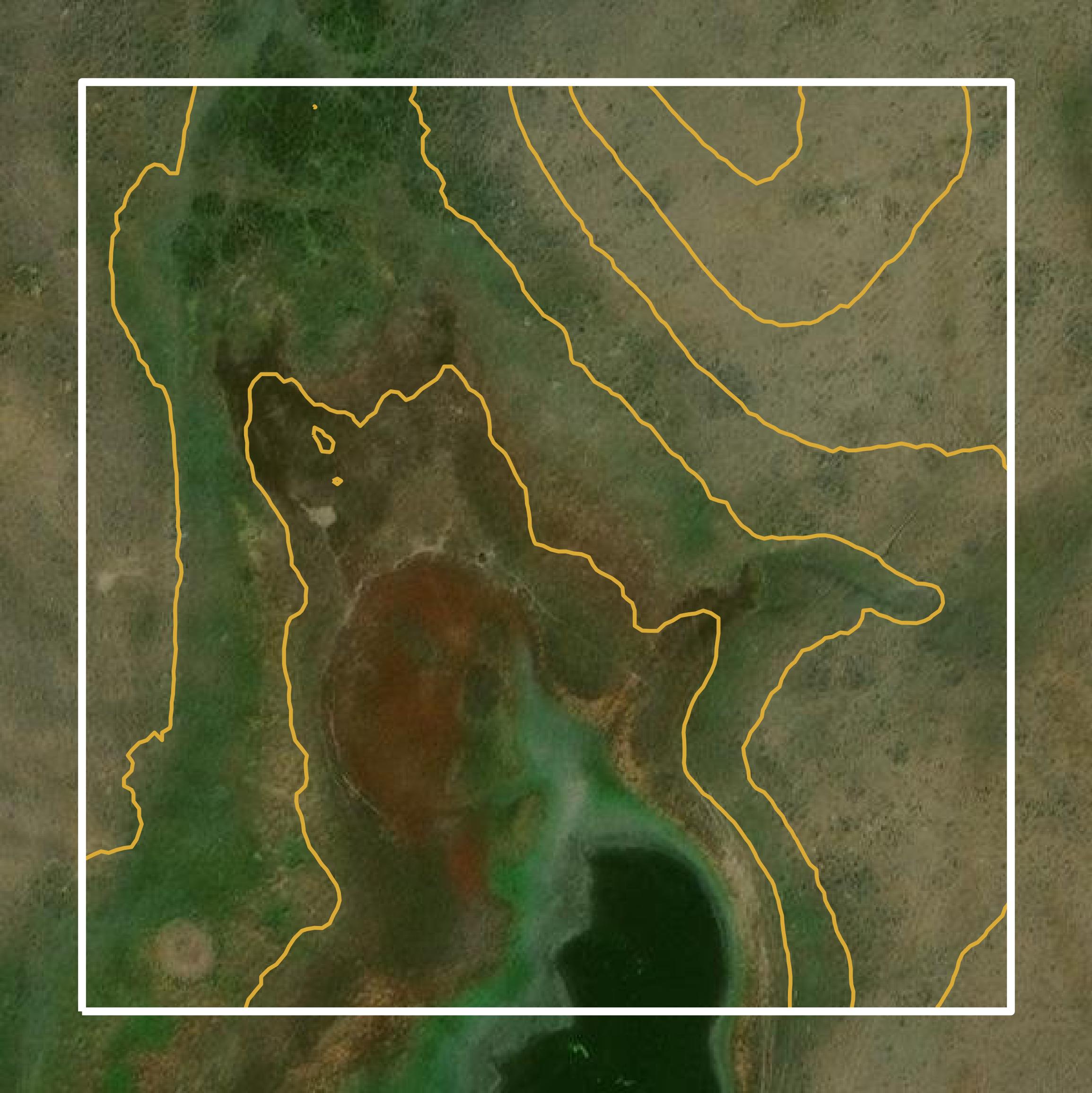 This image shows a contour map in Valley County created using GIS data in Equator.