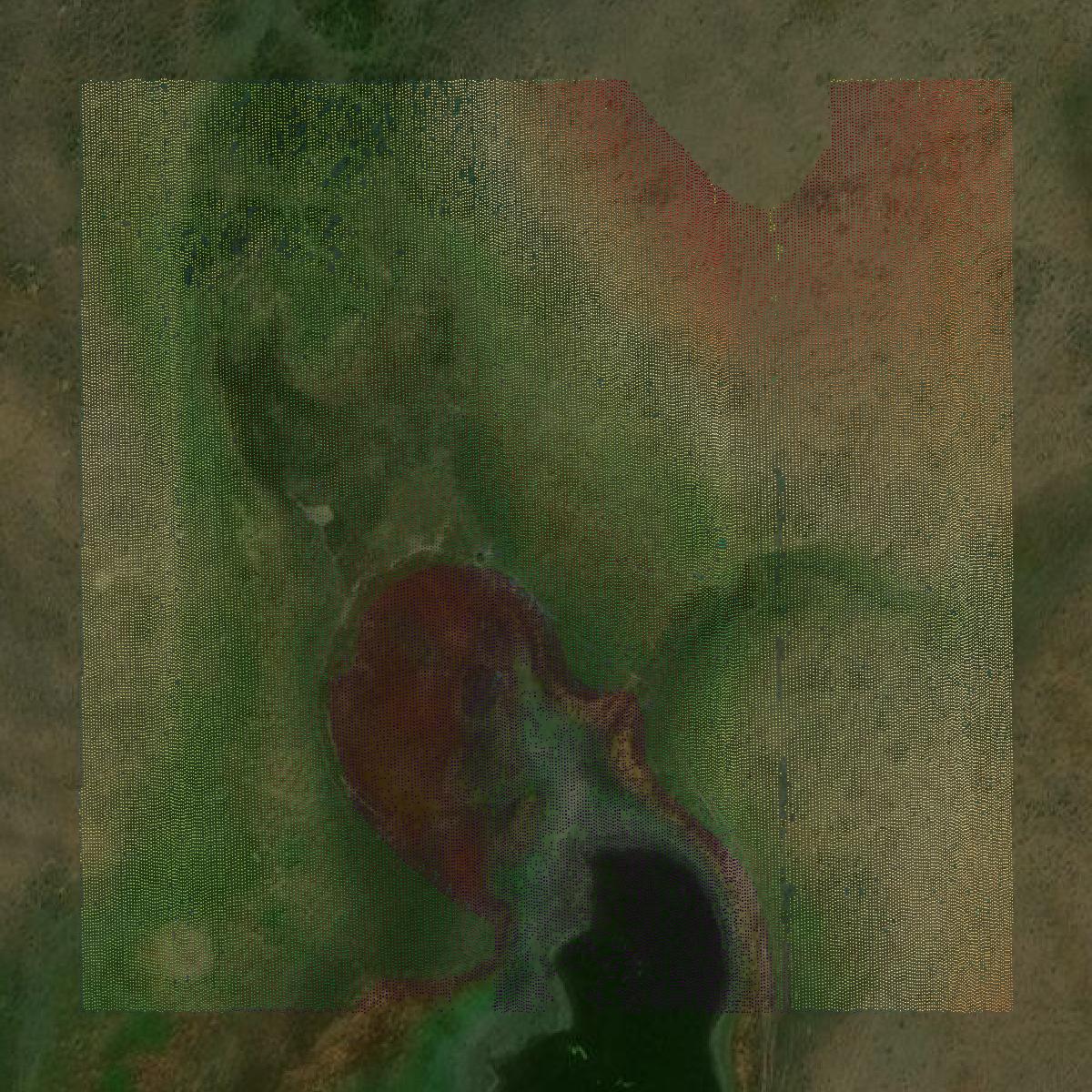 This image shows a LiDAR point cloud in Valley County created using GIS data in Equator.