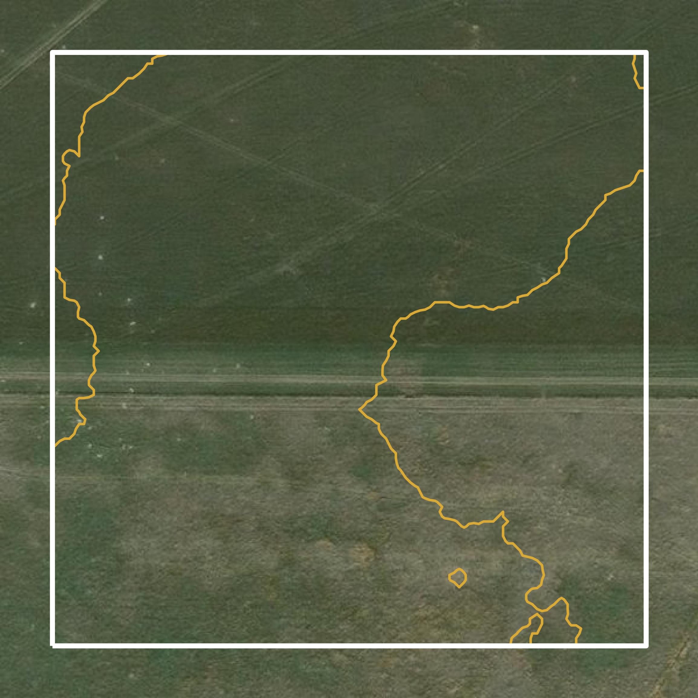This image shows a contour map in Wheatland County created using GIS data in Equator.