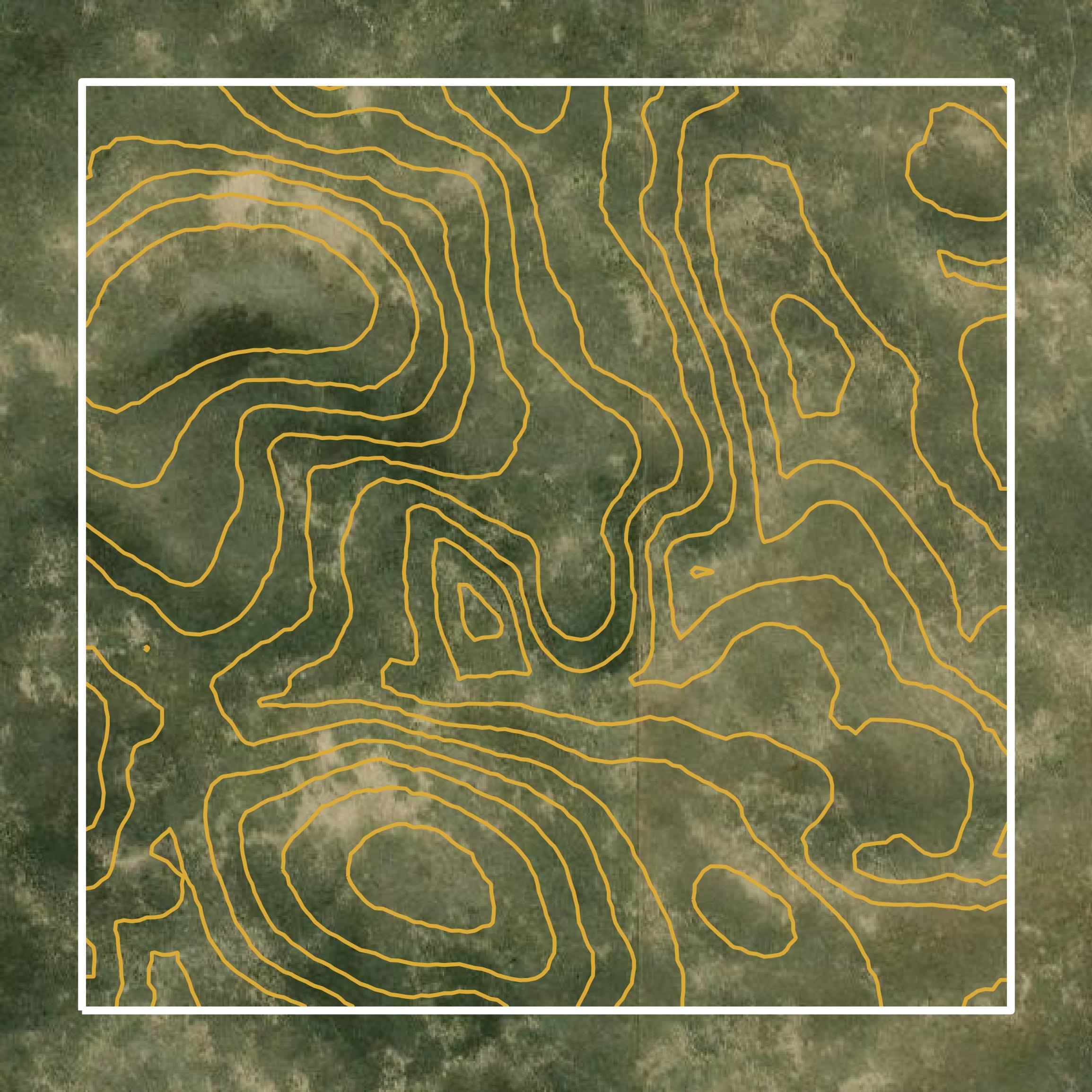 This image shows a contour map in Arthur County created using GIS data in Equator.