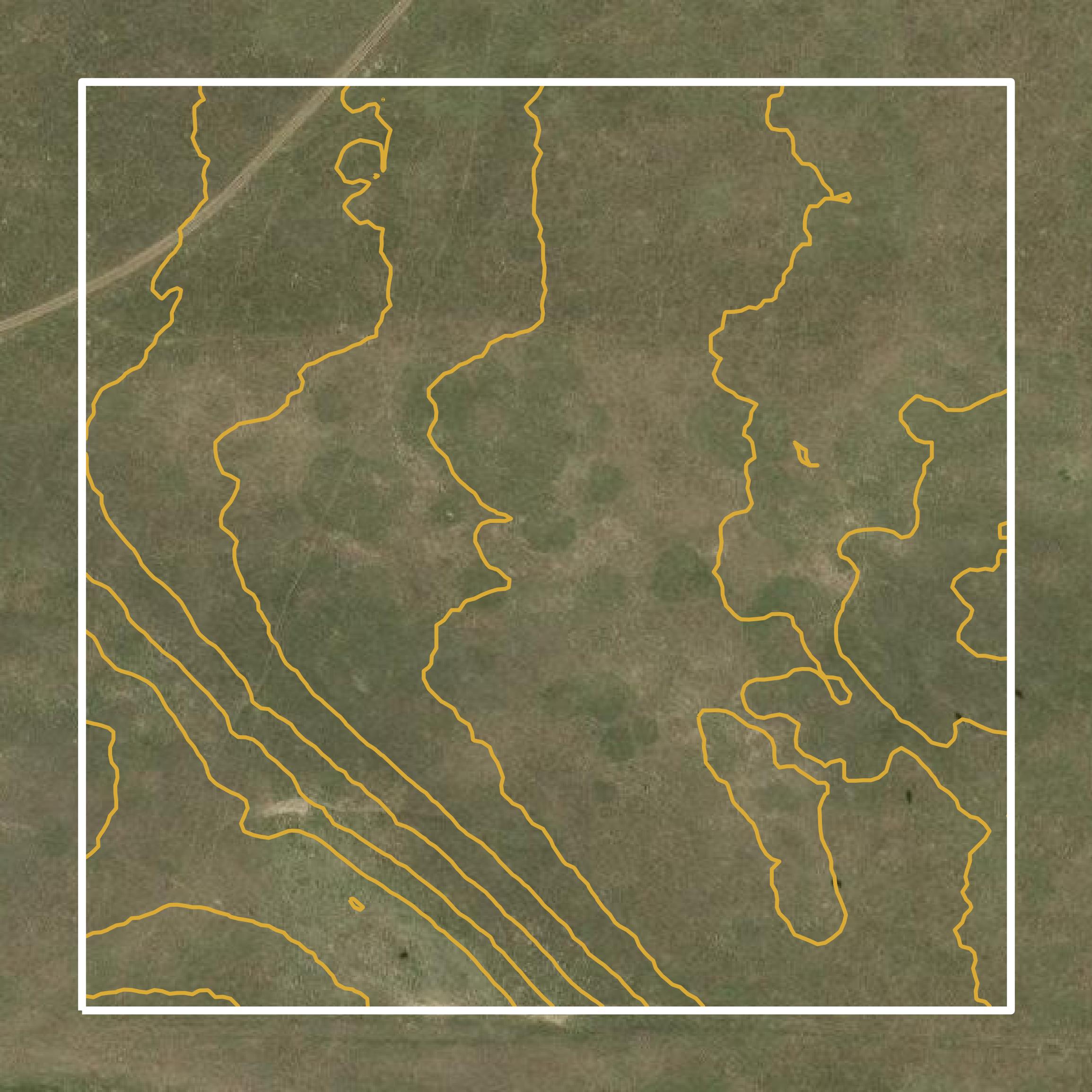 This image shows a contour map in Banner County created using GIS data in Equator.