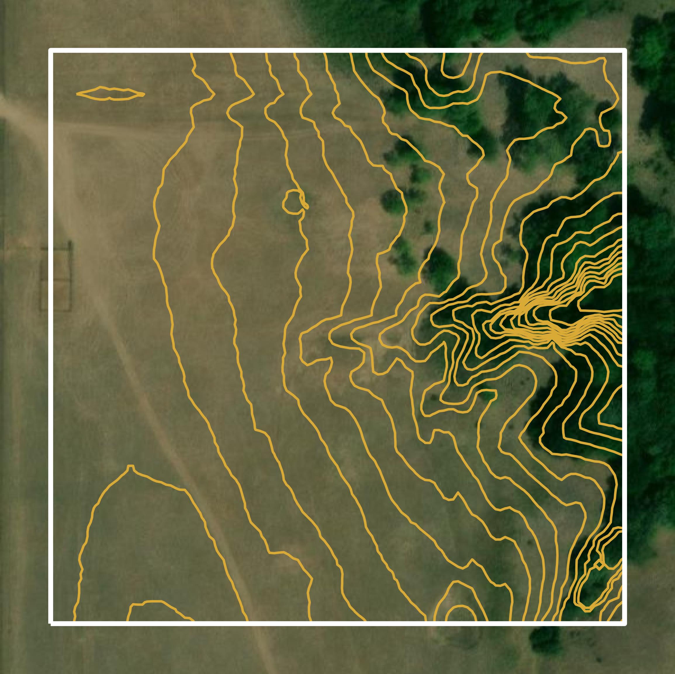 This image shows a contour map in Boyd County created using GIS data in Equator.