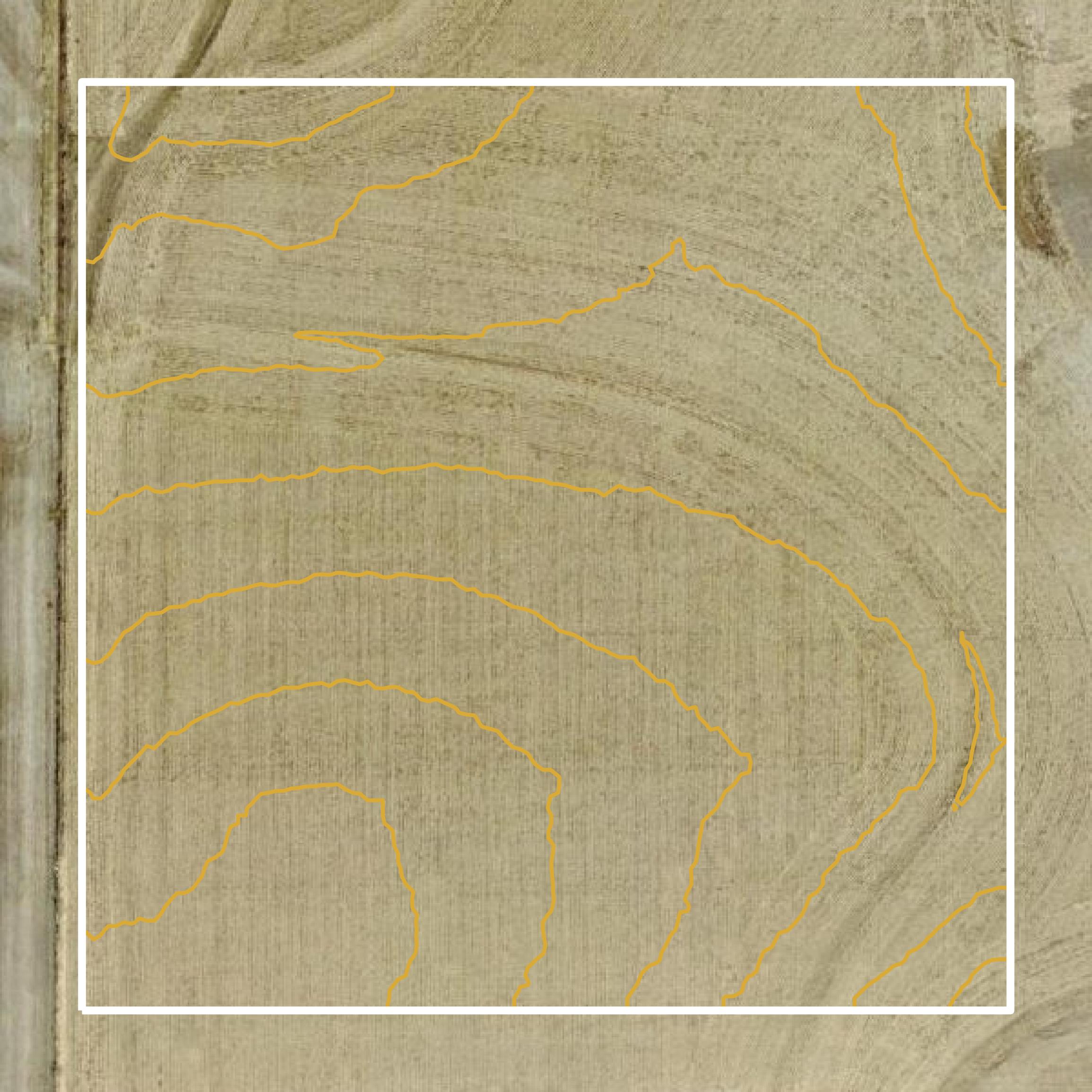 This image shows a contour map in Cass County created using GIS data in Equator.