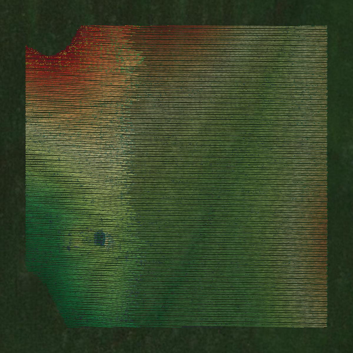 This image shows a LiDAR point cloud in Cedar County created using GIS data in Equator.